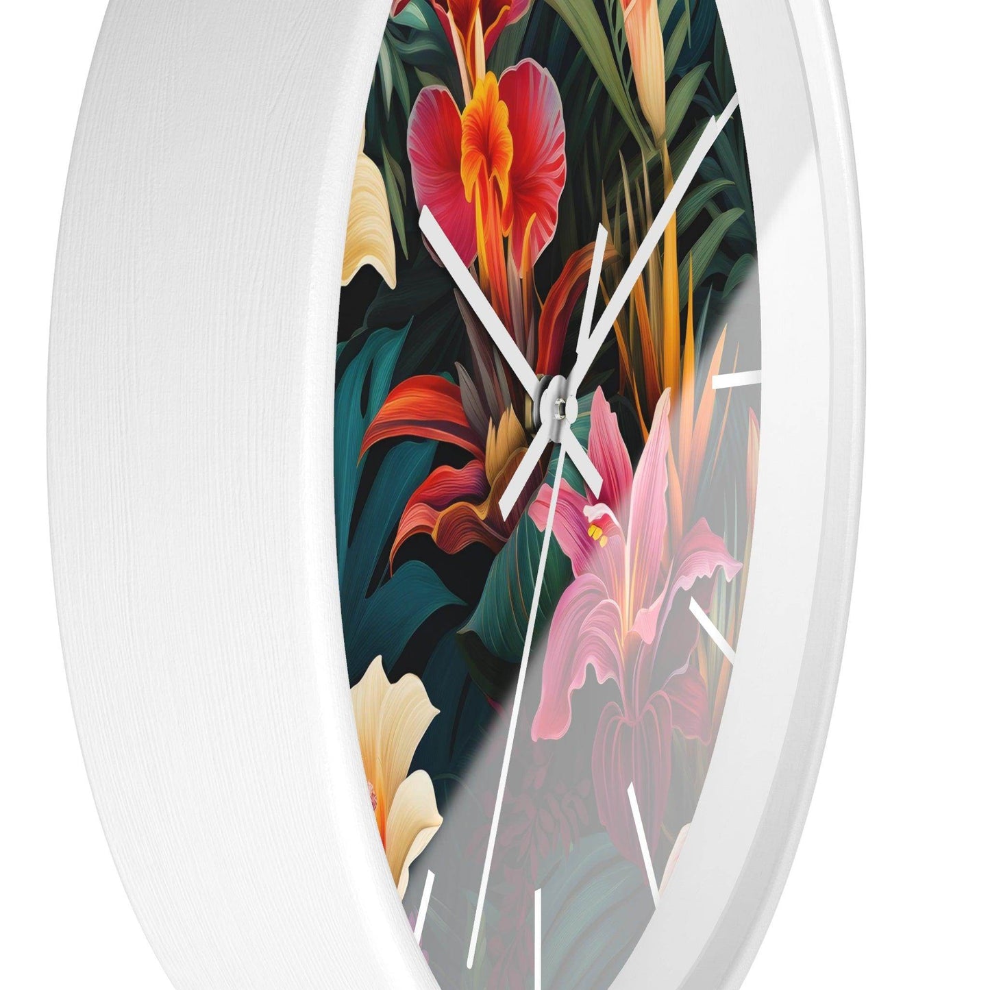 Wild Flower Wall Clock Flower Wall Clocks Home Clock Spring Clock Floral Clock Home Decor - Giftsmojo