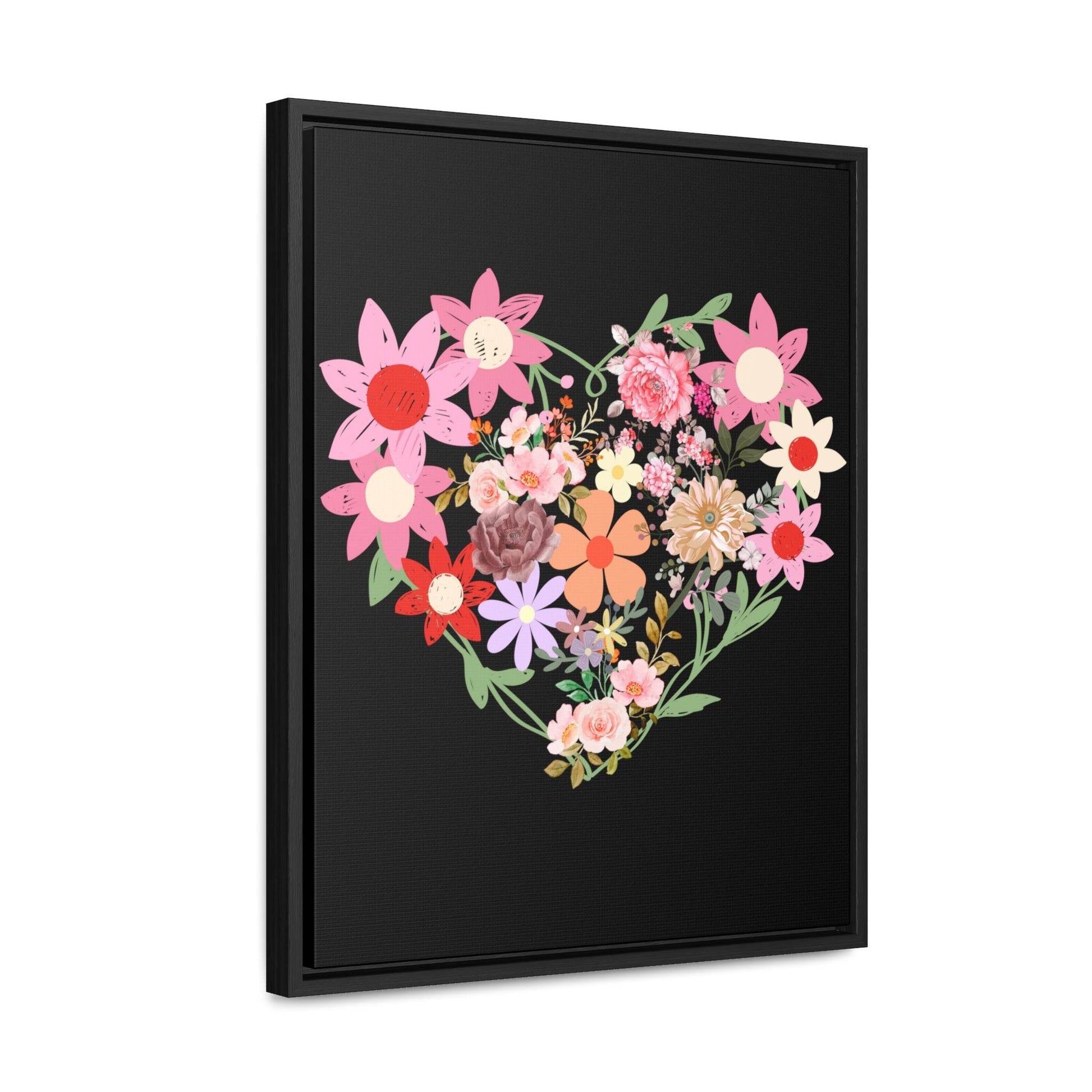 Wild Flower Heart Gallery Canvas Wraps, Home decorations, New house gift, Wall art, Home decor gift, house warming gift, home gifts, - Giftsmojo