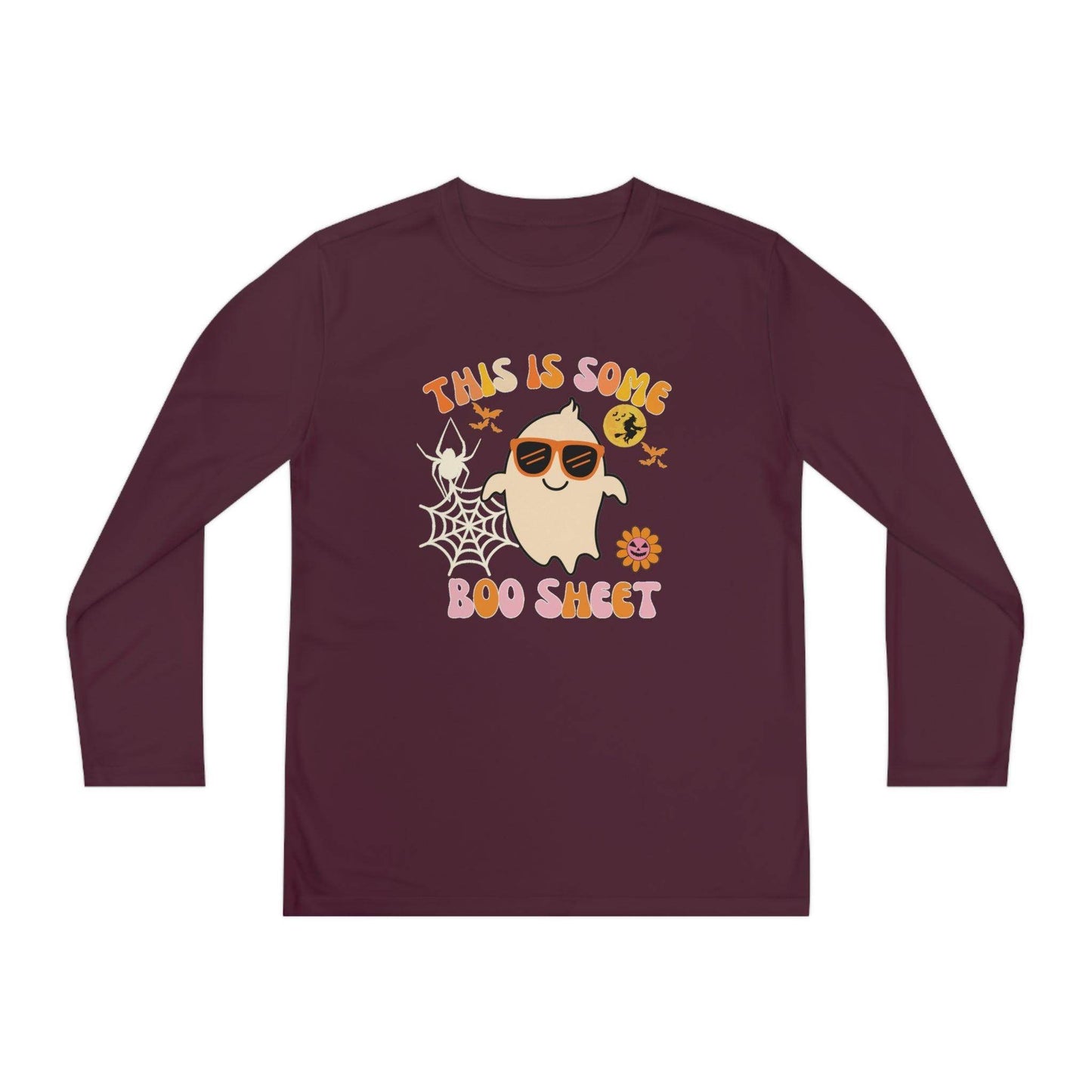 This is Some Boo Sheet Youth Halloween Costume Long Sleeve Competitor Tee Boo Sheet Halloween Shirt - Giftsmojo