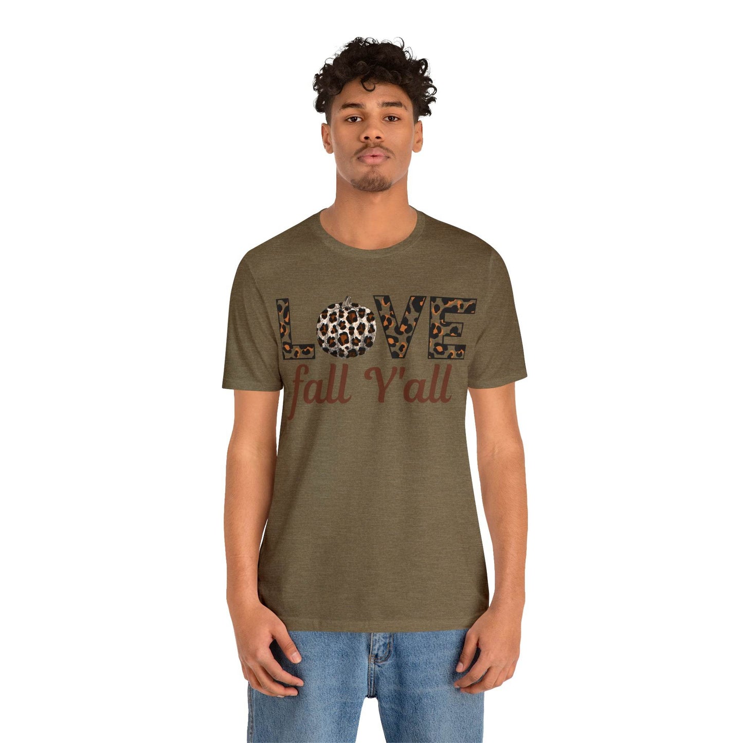 Leopard Print Love Fall Y'all Love Fall shirt Fall lover gift - Giftsmojo