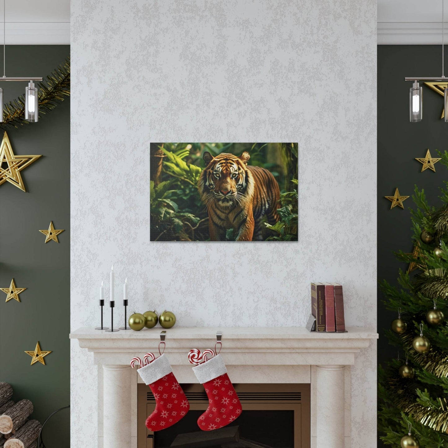 Tiger In Nature Art Canvas Gallery Wraps Tiger Print Large Canvas Art Animal Wall Art minimalist Wall Art Lover Gift - Giftsmojo