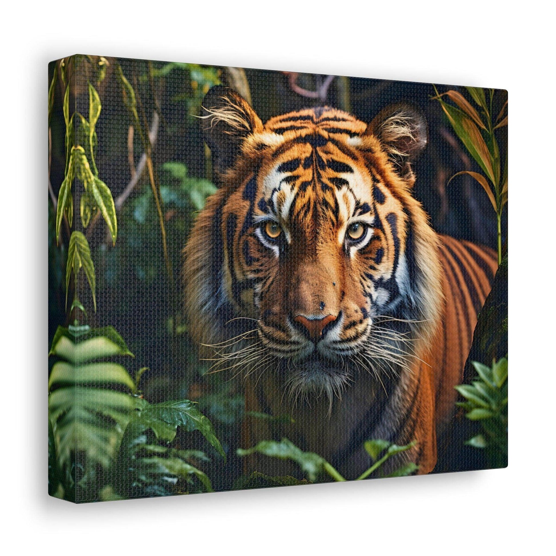 Tiger In Nature Art Canvas Gallery Wraps Tiger Print Large Canvas Art Animal Wall Art minimalist Wall Art Lover Gift - Giftsmojo