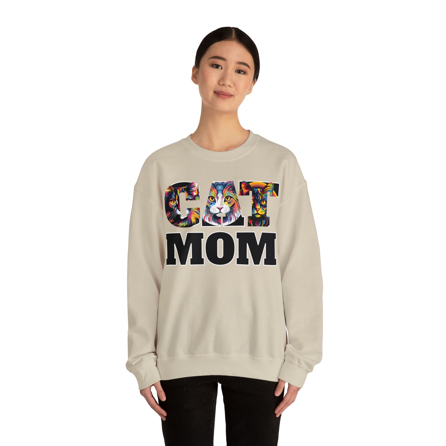 Cat Mom Sweatshirt Cat Sweatshirt Cat Crewneck Sweatshirt Cat Mom Gift Cat Lover Gift Cat Mama Shirt Cat Lover Sweater Animal Lover Gift