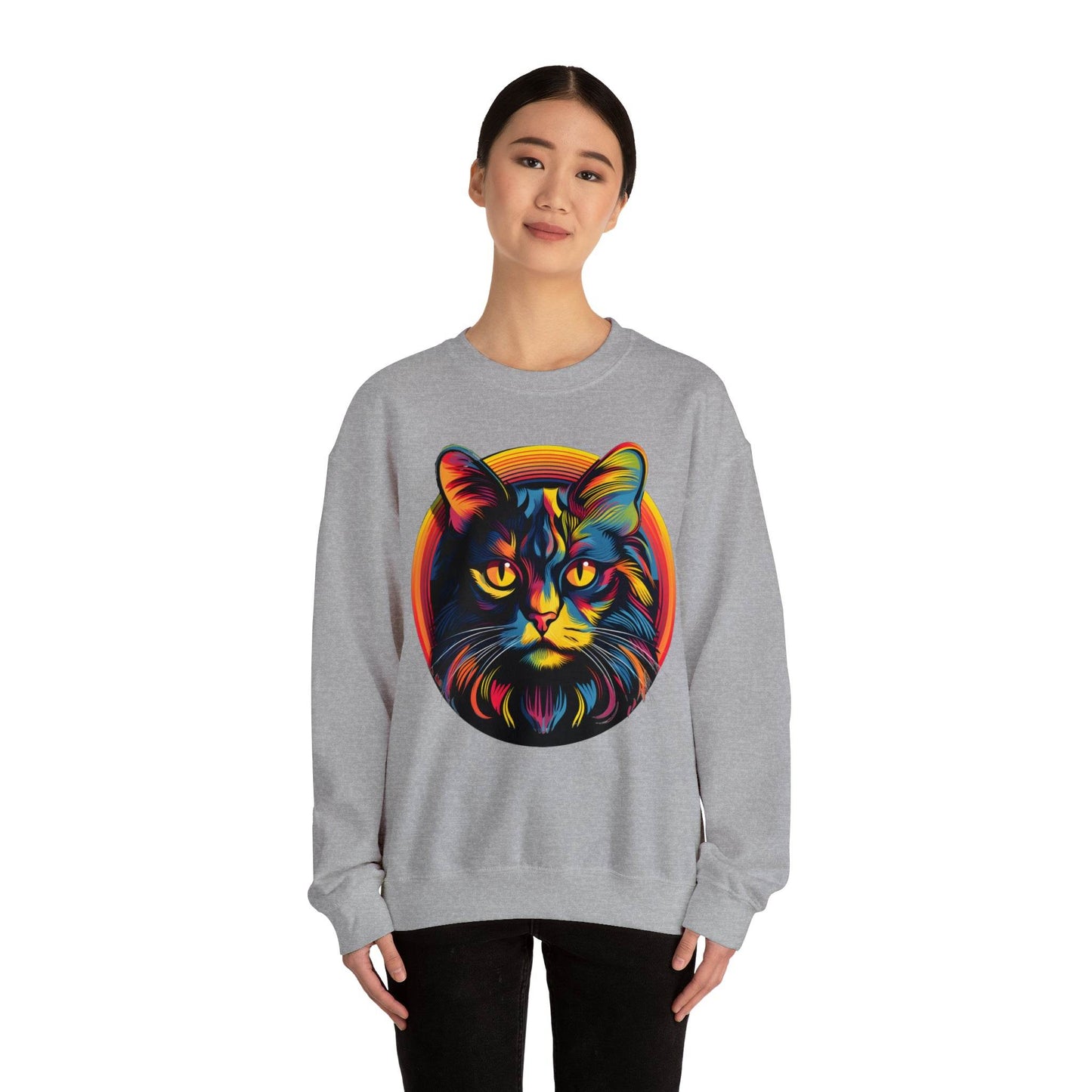 Vintage Cat Lover Sweater Retro Cat Sweatshirt Animal Lover Gift Cat Mom Gift Cat Lover Gift Cat Mom Sweatshirt Cat Crewneck Sweatshirt - Giftsmojo