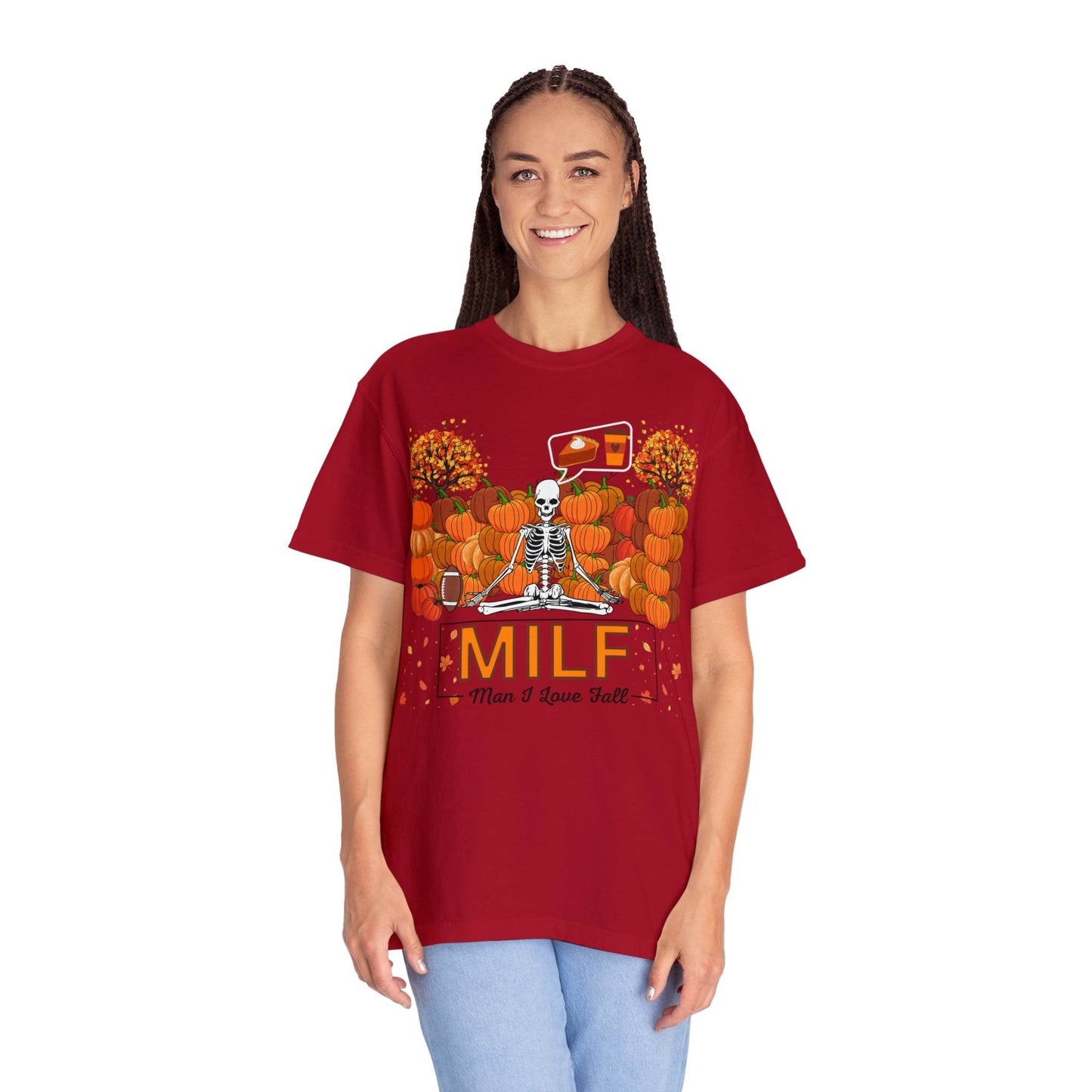 MILF Man I love Fall Gift for Fall Funny Fall Shirts Gift Pumpkin Comfort Colors Shirt - Giftsmojo