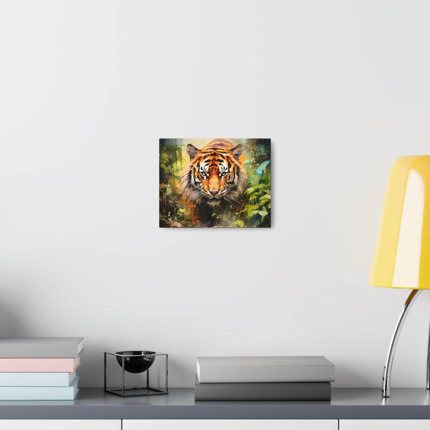 Watercolor Tiger In Nature Art Canvas Gallery Wraps Tiger Print Large Canvas Art Animal Wall Art minimalist Wall Art Lover Gift - Giftsmojo
