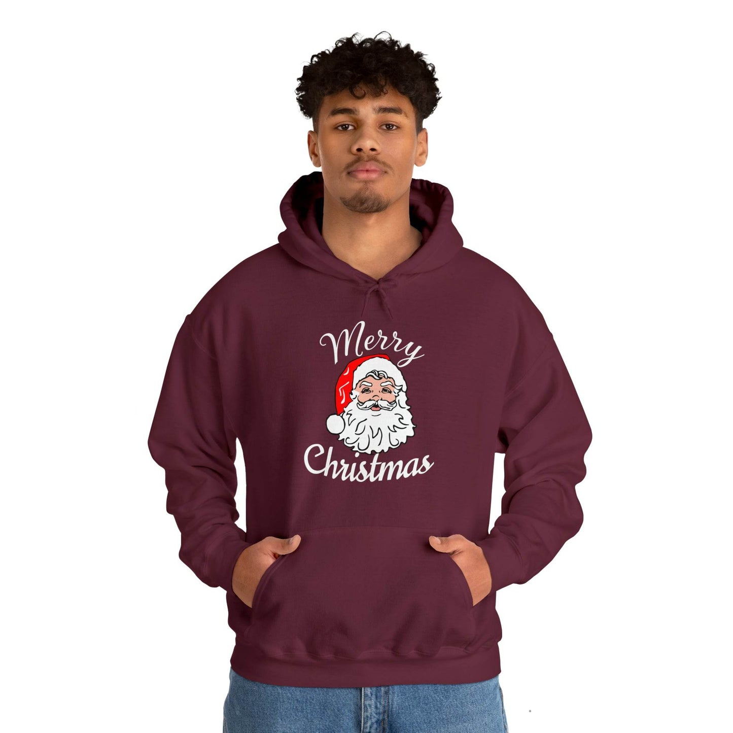 Santa Hoodie, Merry Christmas Hooded Sweatshirt, Christmas Shirt, Christmas Gift - Giftsmojo