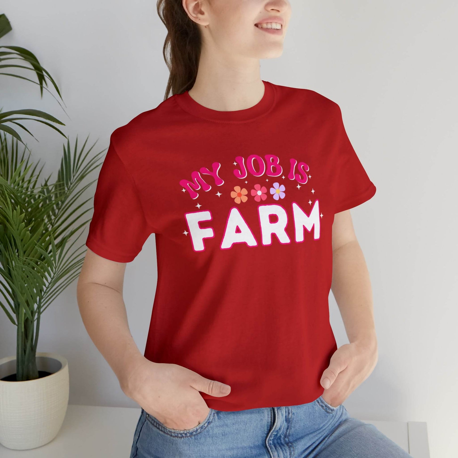 My Job is Farm Shirt Farmer Shirt Farming Shirt Homestead Gardening Shirt - Giftsmojo