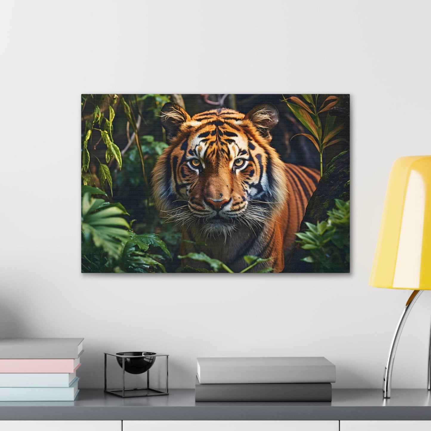 Tiger In Nature Art Canvas Gallery Wraps Tiger Print Large Canvas Art Animal Wall Art minimalist Wall Art Lover Gift - Giftsmojo