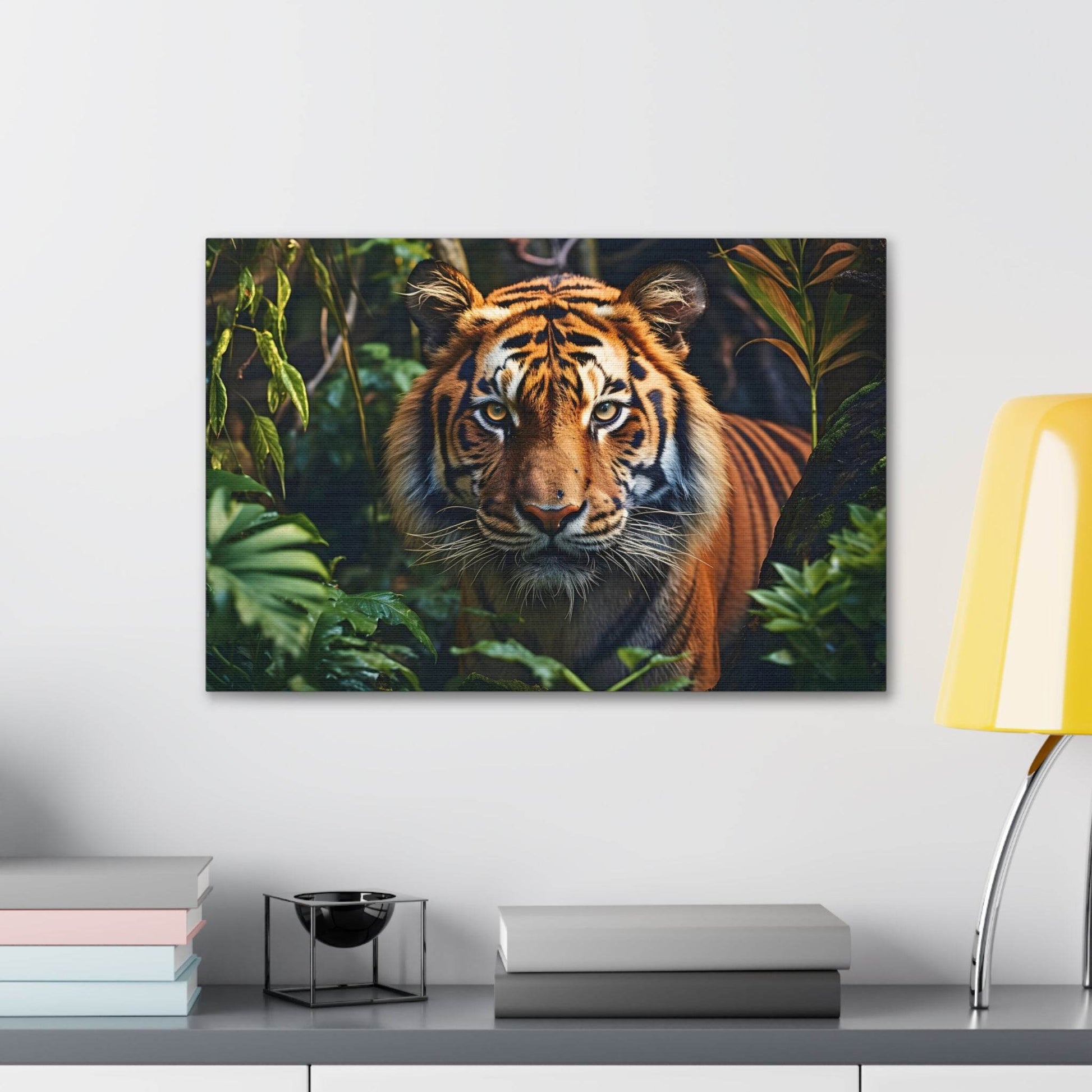 Tiger In Nature Art Canvas Gallery Wraps Tiger Print Large Canvas Art Animal Wall Art minimalist Wall Art Lover Gift - Giftsmojo