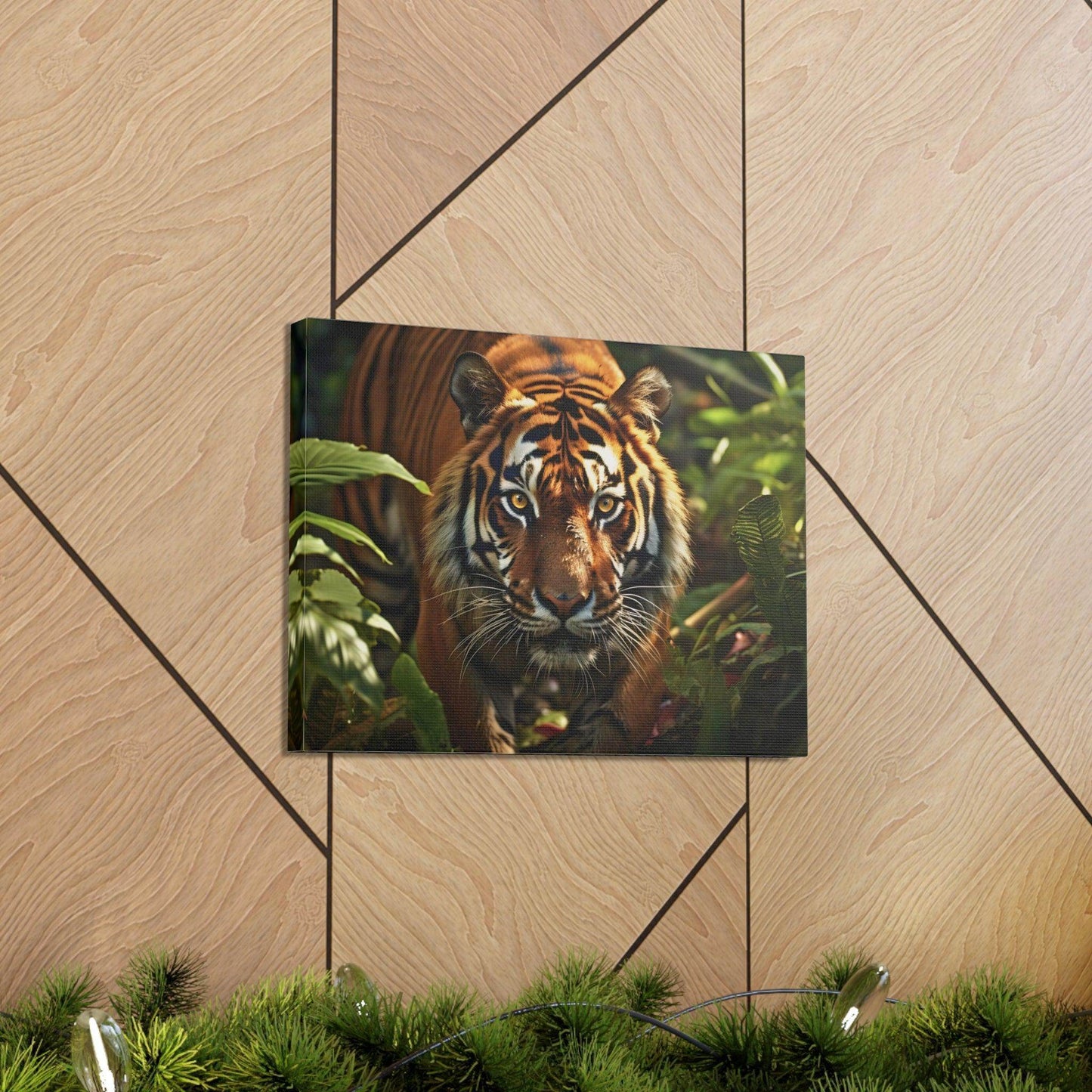 Tiger In Nature Art Canvas Gallery Wraps Tiger Print Large Canvas Art Animal Wall Art minimalist Wall Art Lover Gift - Giftsmojo