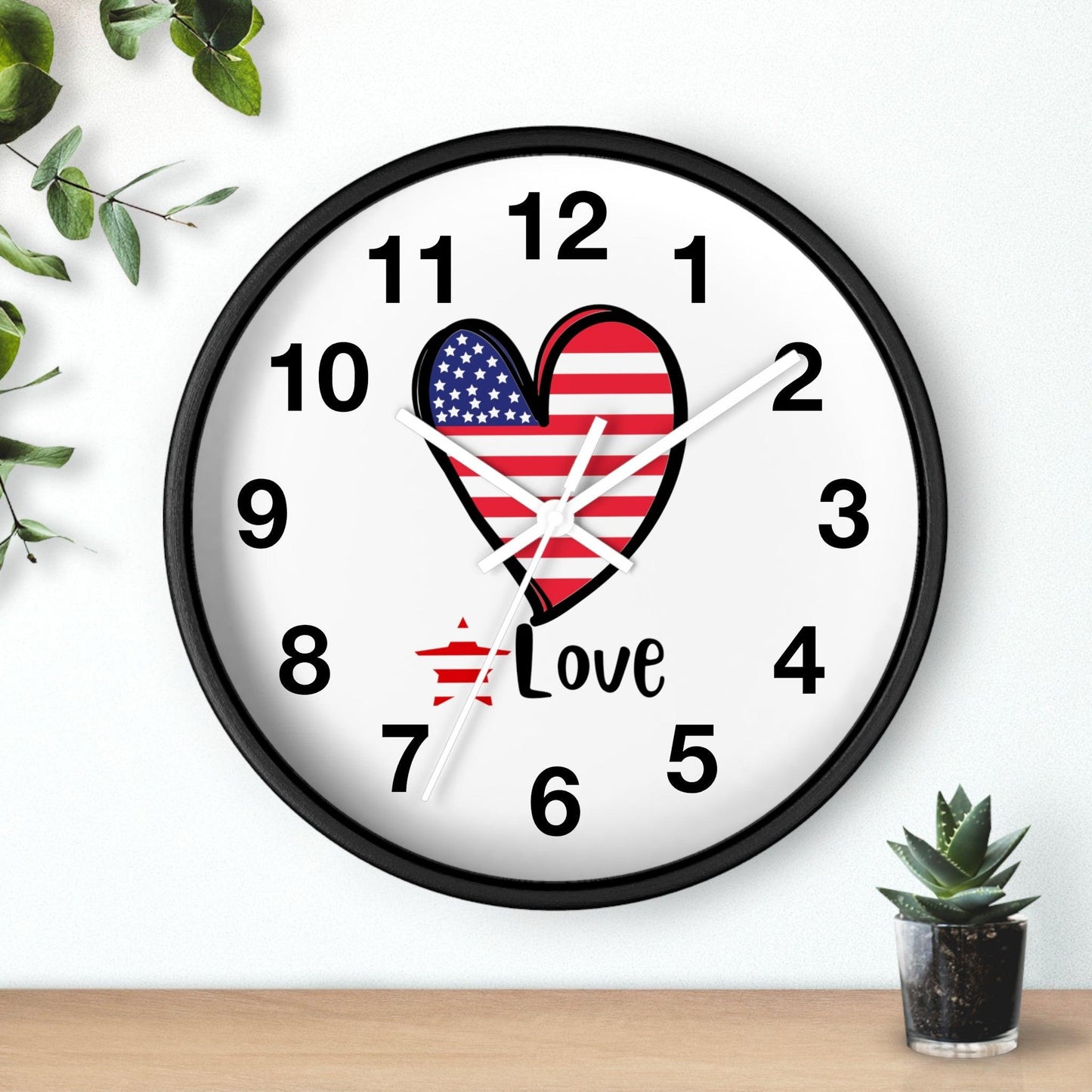 USA Flag Wall Clock, Home Decor gift, House Warming Gift, New Home Gift, Patriotic Gift for Americans Office Clock School Clock Home Clock - Giftsmojo