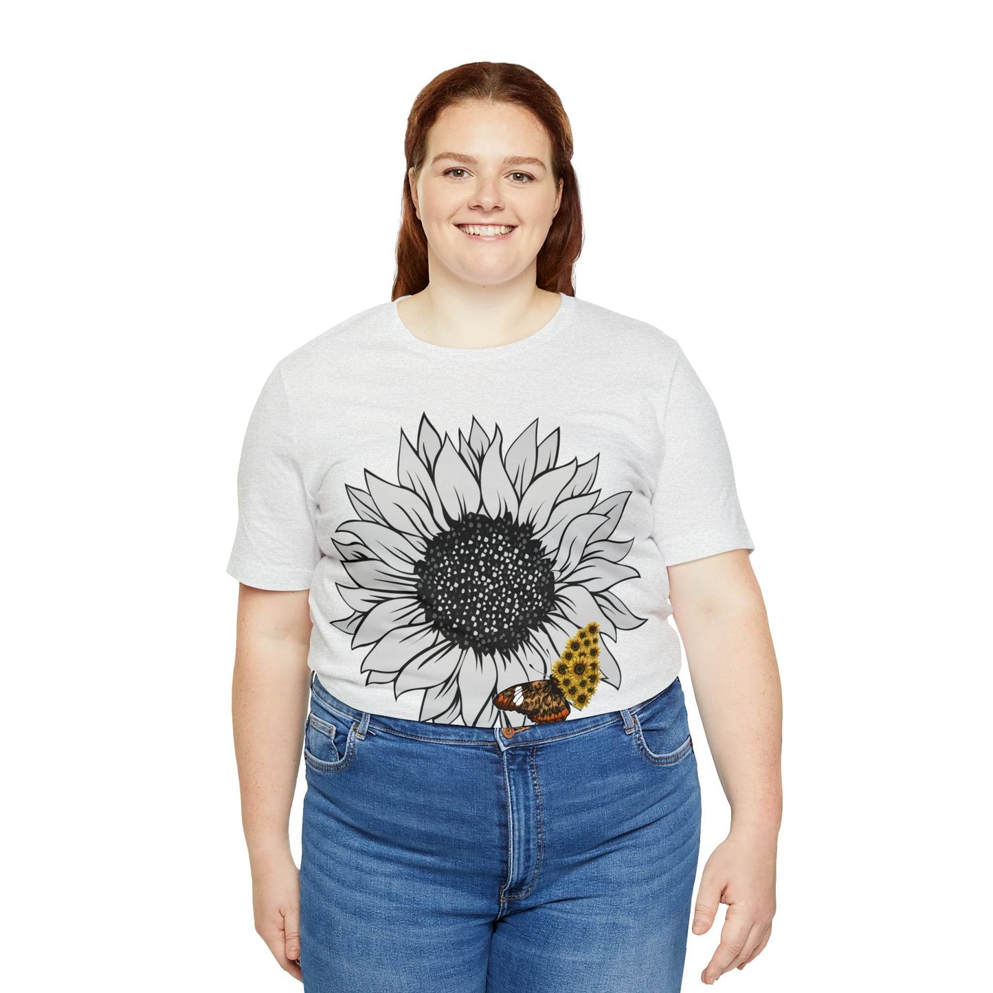Flower Shirt, Sunflower Shirt, Floral Tee Shirt, Garden Shirt, Womens Fall Summer Shirt Sunshine Tee, Gift for Gardener, Nature love shirt - Giftsmojo