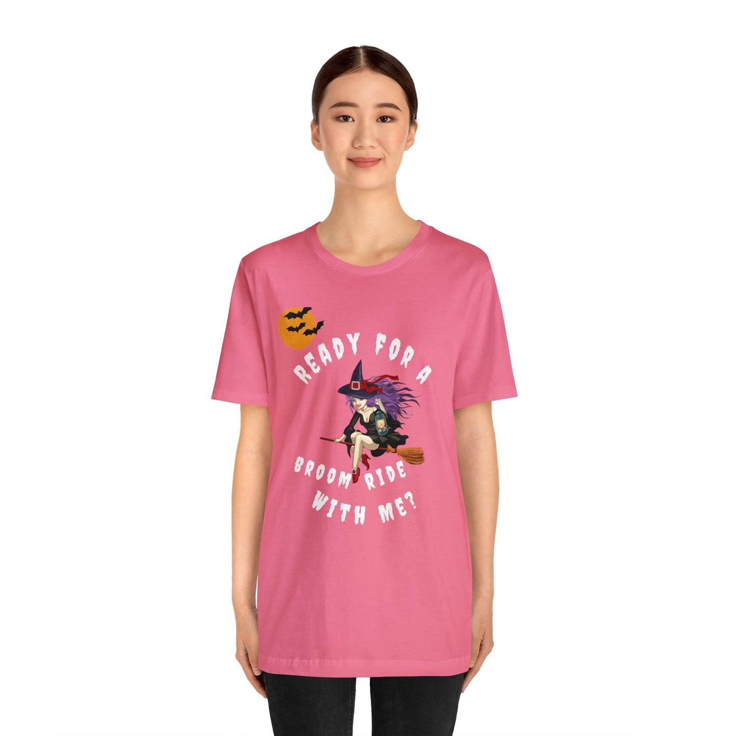 Ready for a Broom Ride with Me Halloween shirt, Witch shirt, Halloween tshirt, Halloween outfit, Work Halloween Costume - Giftsmojo
