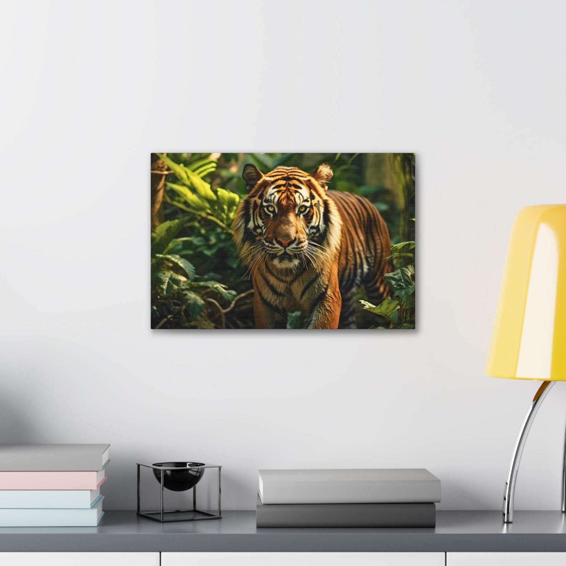 Tiger In Nature Art Canvas Gallery Wraps Tiger Print Large Canvas Art Animal Wall Art minimalist Wall Art Lover Gift - Giftsmojo