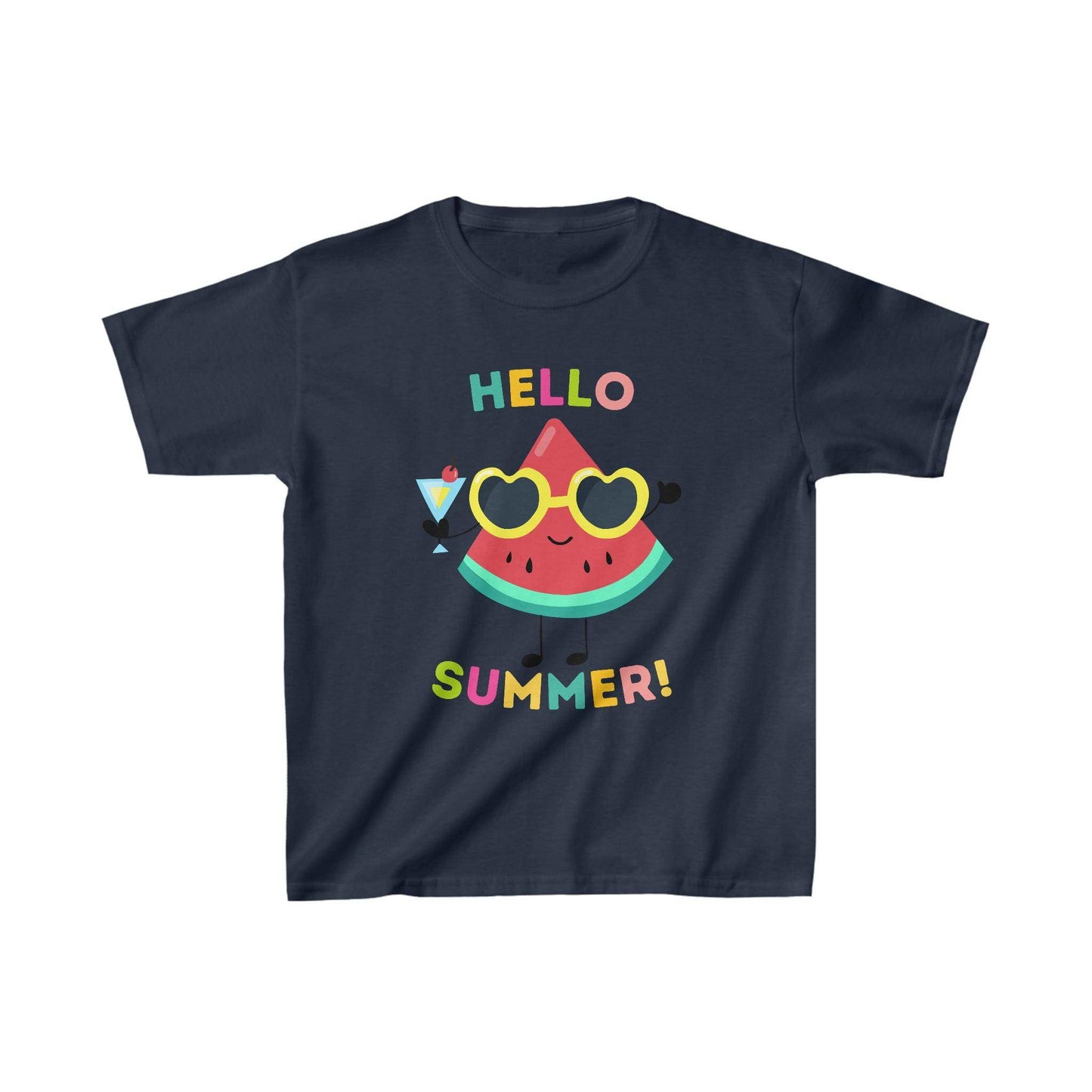 Kids Hello Summer Tee, Summer shirt for Kids birthday gift Kids Casual Top - Giftsmojo