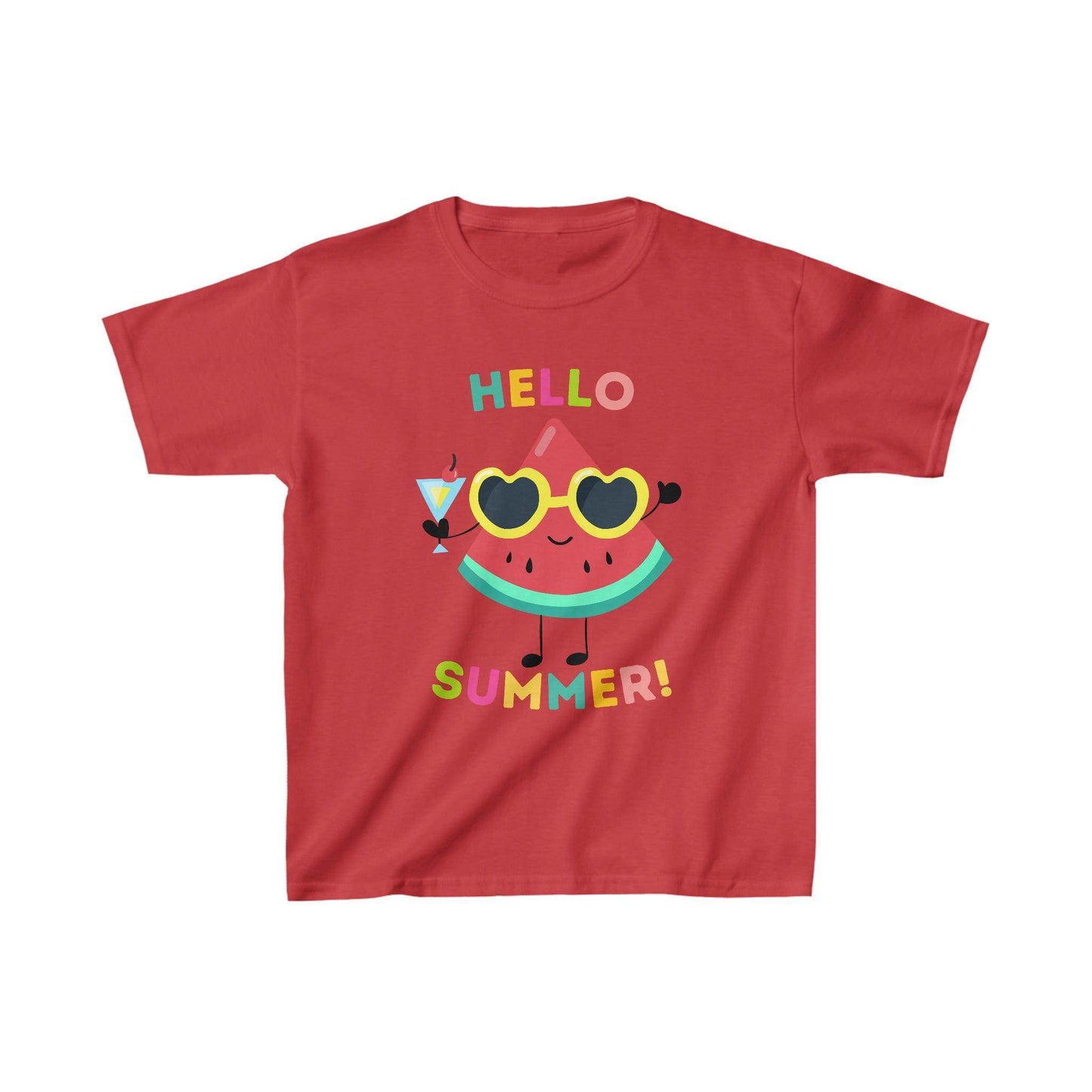 Kids Hello Summer Tee, Summer shirt for Kids birthday gift Kids Casual Top - Giftsmojo