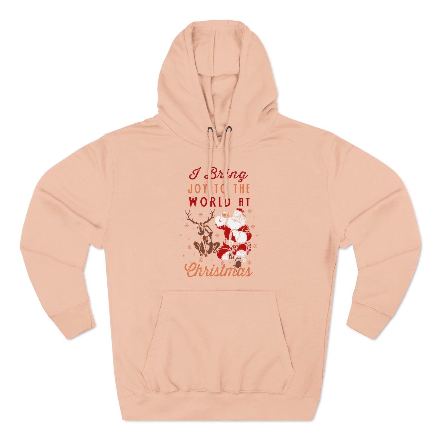I bring Joy to the World at Christmas Unisex Premium Pullover Hoodie - Giftsmojo