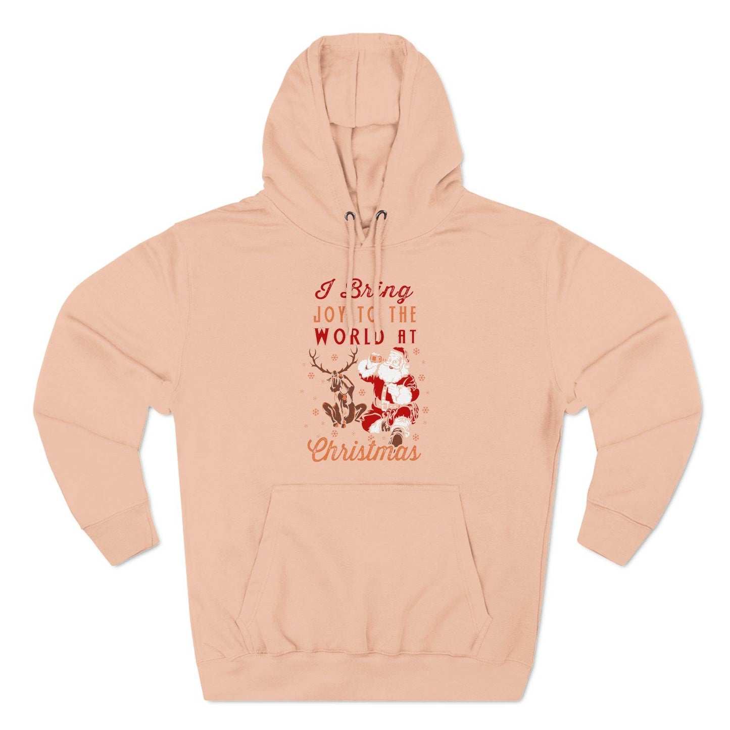 I bring Joy to the World at Christmas Unisex Premium Pullover Hoodie - Giftsmojo