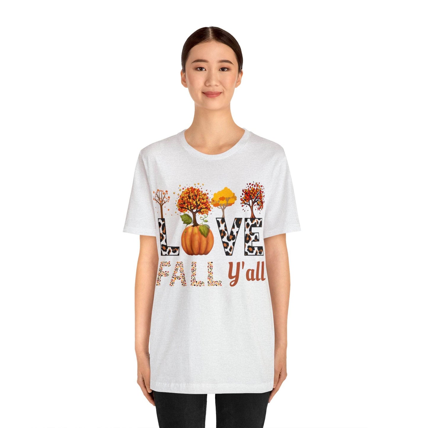 Leopard Print Love Fall Y'all, Fall shirt, Fall lover gift - Giftsmojo