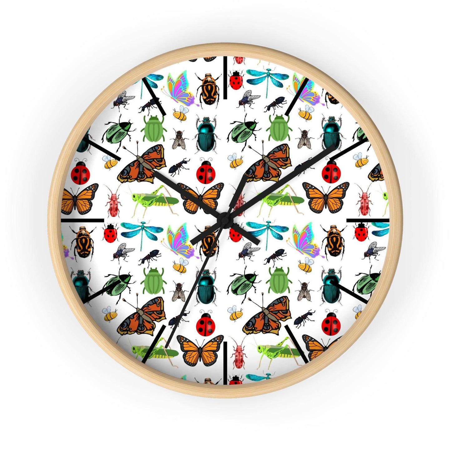 Bug Wall Clock Wall Clock Insects Wall Clock Home Decor Gift House Warming Gift - Unique Gift Farmhouse Clocks For Wall Living Room Bedroom - Giftsmojo