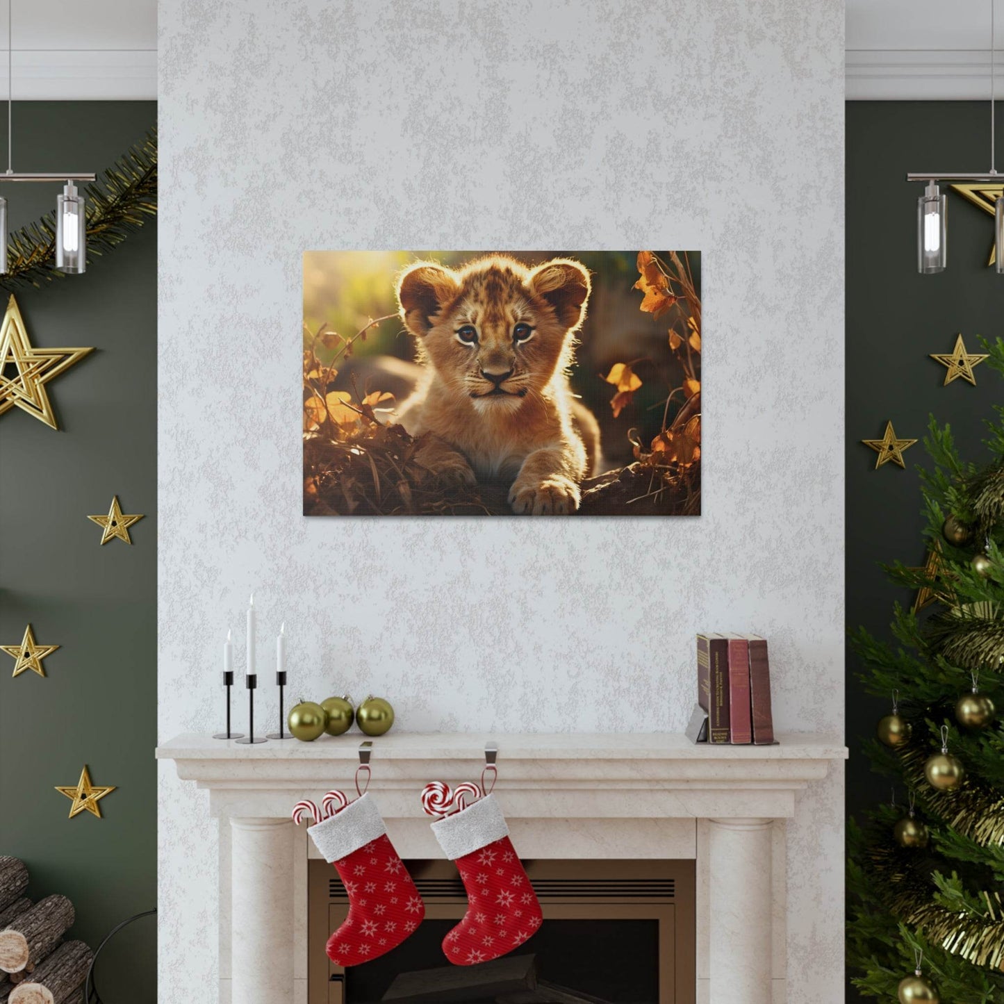 Baby Lion Cub Print Animal Nature Art Safari Nursery Canvas Gallery Wraps Baby Lion Print Large Canvas Art Animal Wall Art Lover Gift - Giftsmojo