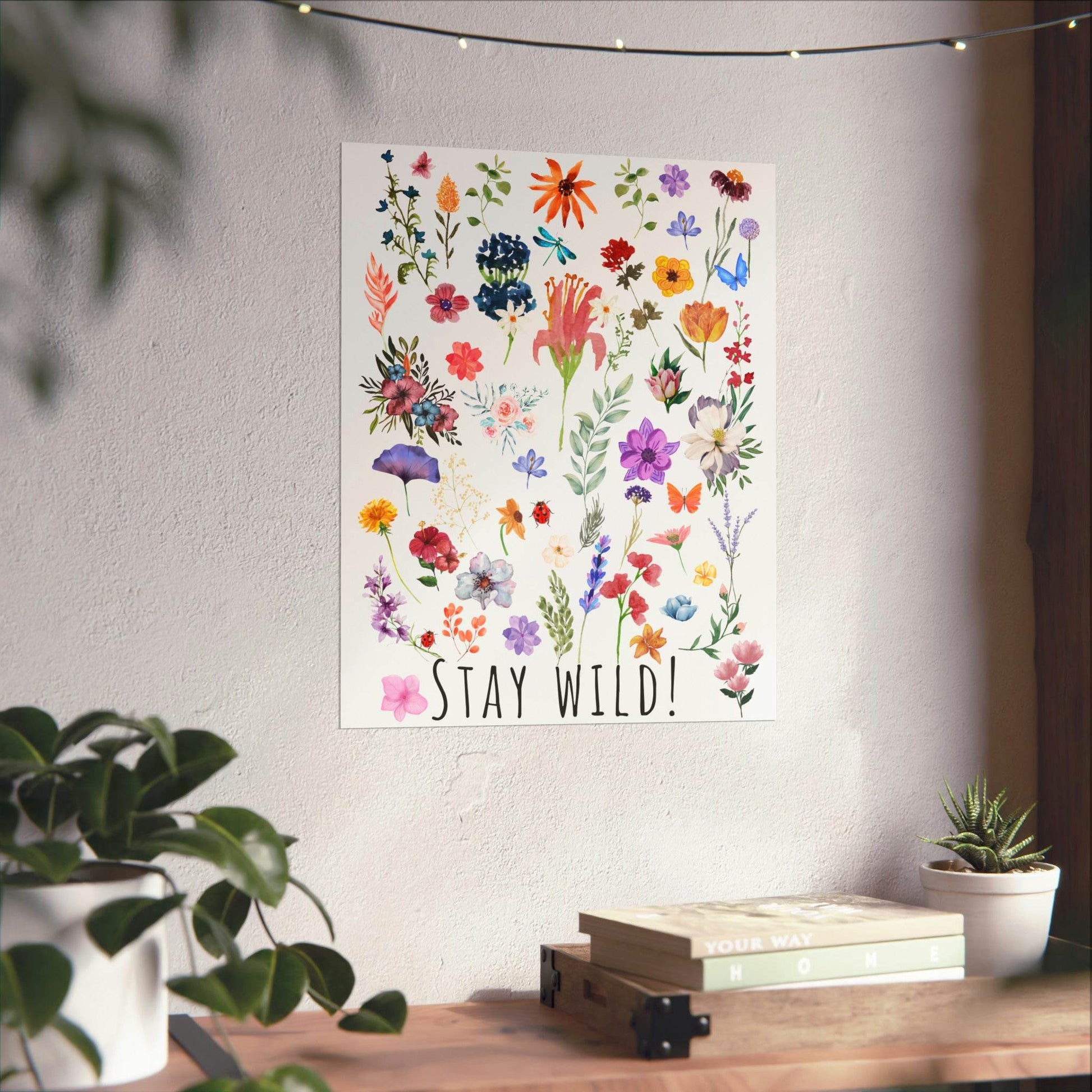 Wildflowers Watercolor Vertical Poster - Giftsmojo