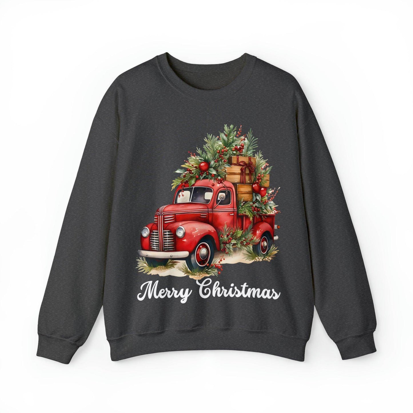Christmas Tree Truck Sweatshirt Christmas Tree Sweatshirt Christmas Sweater Tree Truck Shirt Christmas Sweatshirt Tree Sweat Pine Tree - Giftsmojo