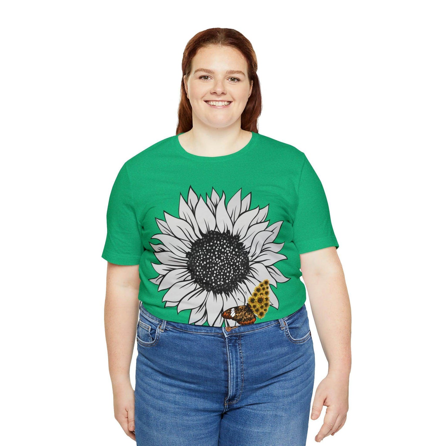 Flower Shirt, Sunflower Shirt, Floral Tee Shirt, Garden Shirt, Womens Fall Summer Shirt Sunshine Tee, Gift for Gardener, Nature love shirt - Giftsmojo