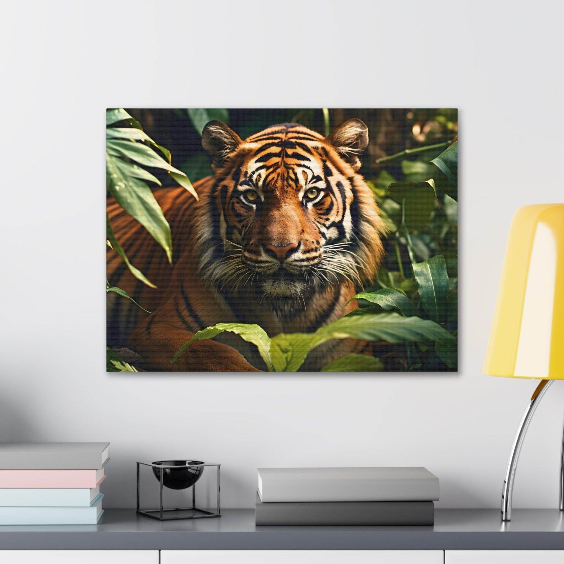 Tiger In Nature Art Canvas Gallery Wraps Tiger Print Large Canvas Art Animal Wall Art minimalist Wall Art Lover Gift - Giftsmojo