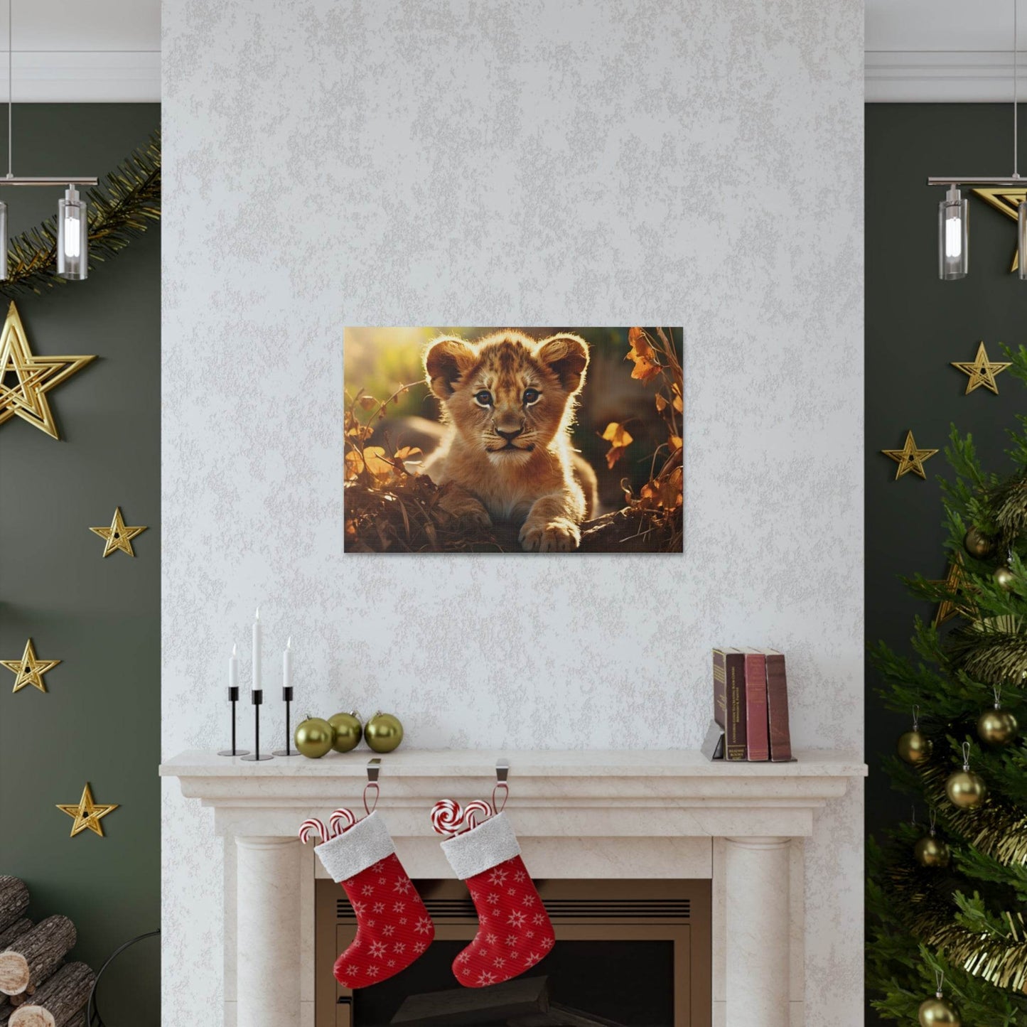 Baby Lion Cub Print Animal Nature Art Safari Nursery Canvas Gallery Wraps Baby Lion Print Large Canvas Art Animal Wall Art Lover Gift - Giftsmojo