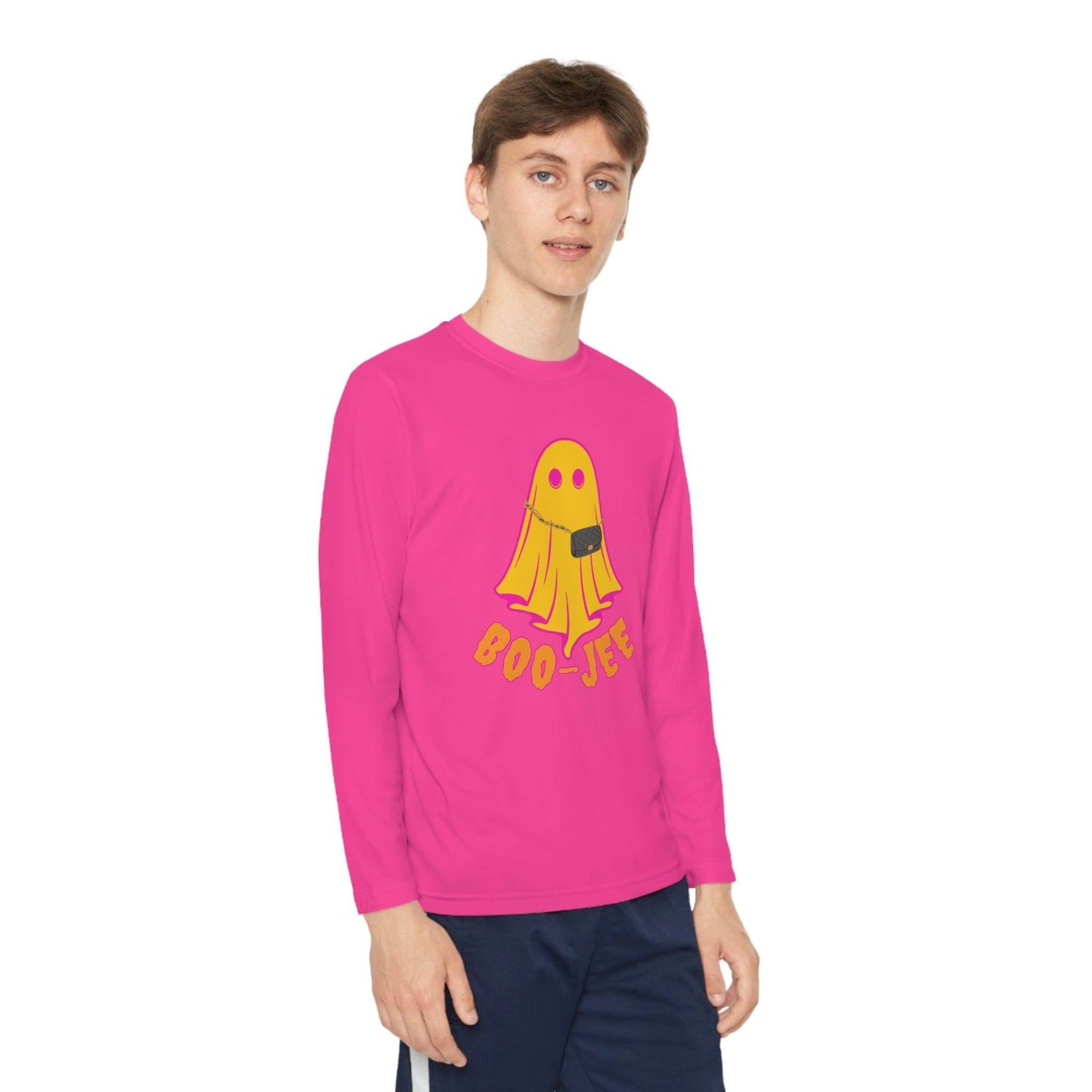 Boo-jee Costume Youth Halloween Costume Long Sleeve Competitor Tee Boojee Halloween Boujee - Giftsmojo