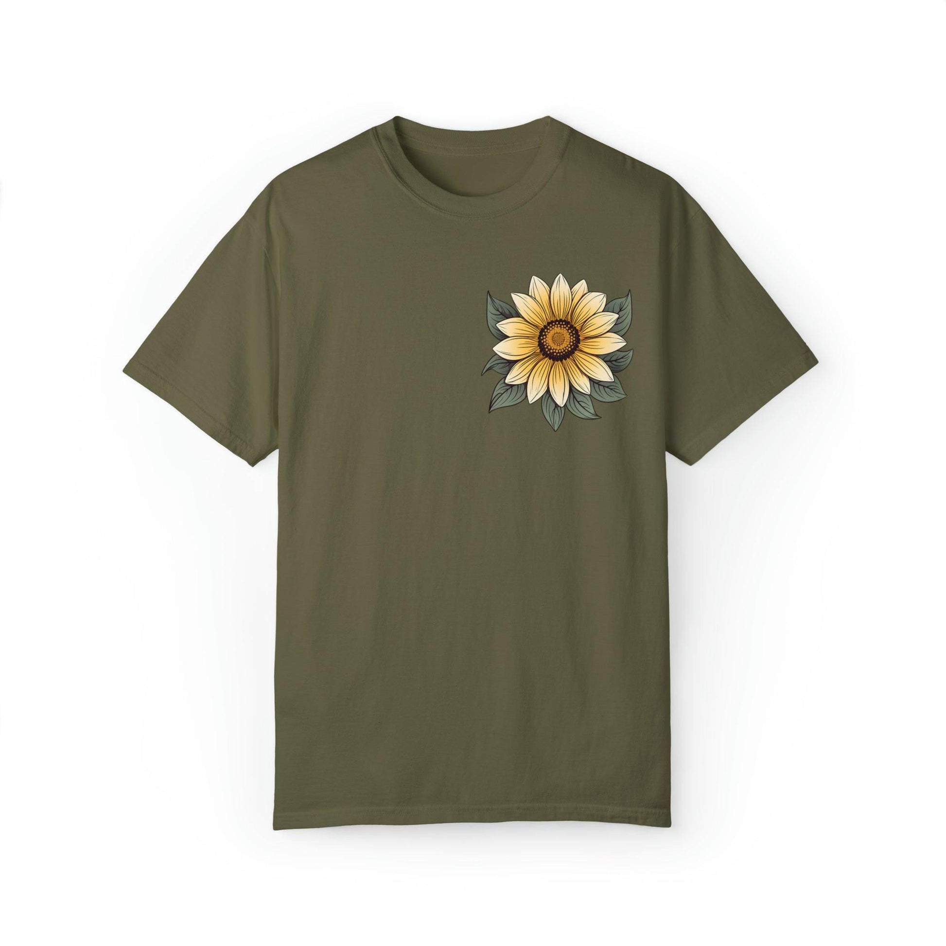 Sunflower Shirt Women Flower Shirt Aesthetic, Floral Graphic Tee Floral Shirt Flower T-shirt, Wild Flower Shirt Gift For Her Wildflower T-shirt - Giftsmojo