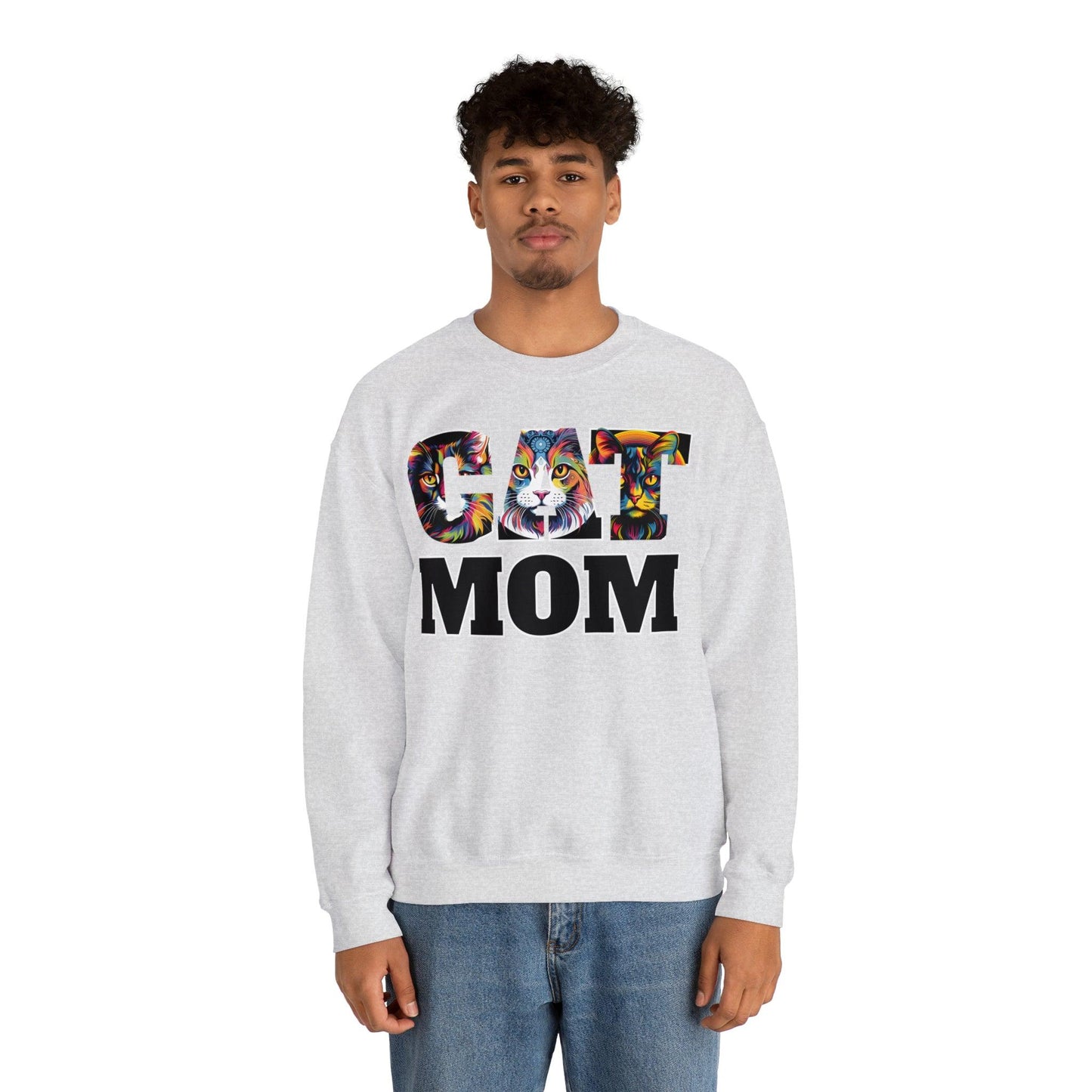 Cat Mom Sweatshirt Cat Sweatshirt Cat Crewneck Sweatshirt Cat Mom Gift Cat Lover Gift Cat Mama Shirt Cat Lover Sweater Animal Lover Gift