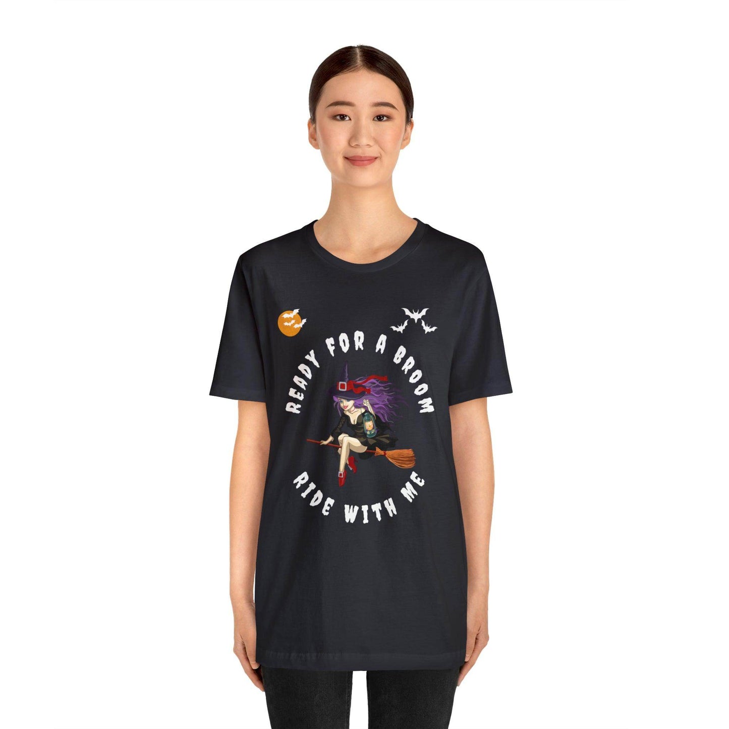 Ready for a Broom Ride with Me Halloween shirt, Witch shirt, Halloween tshirt, Halloween outfit, Work Halloween Costume - Giftsmojo