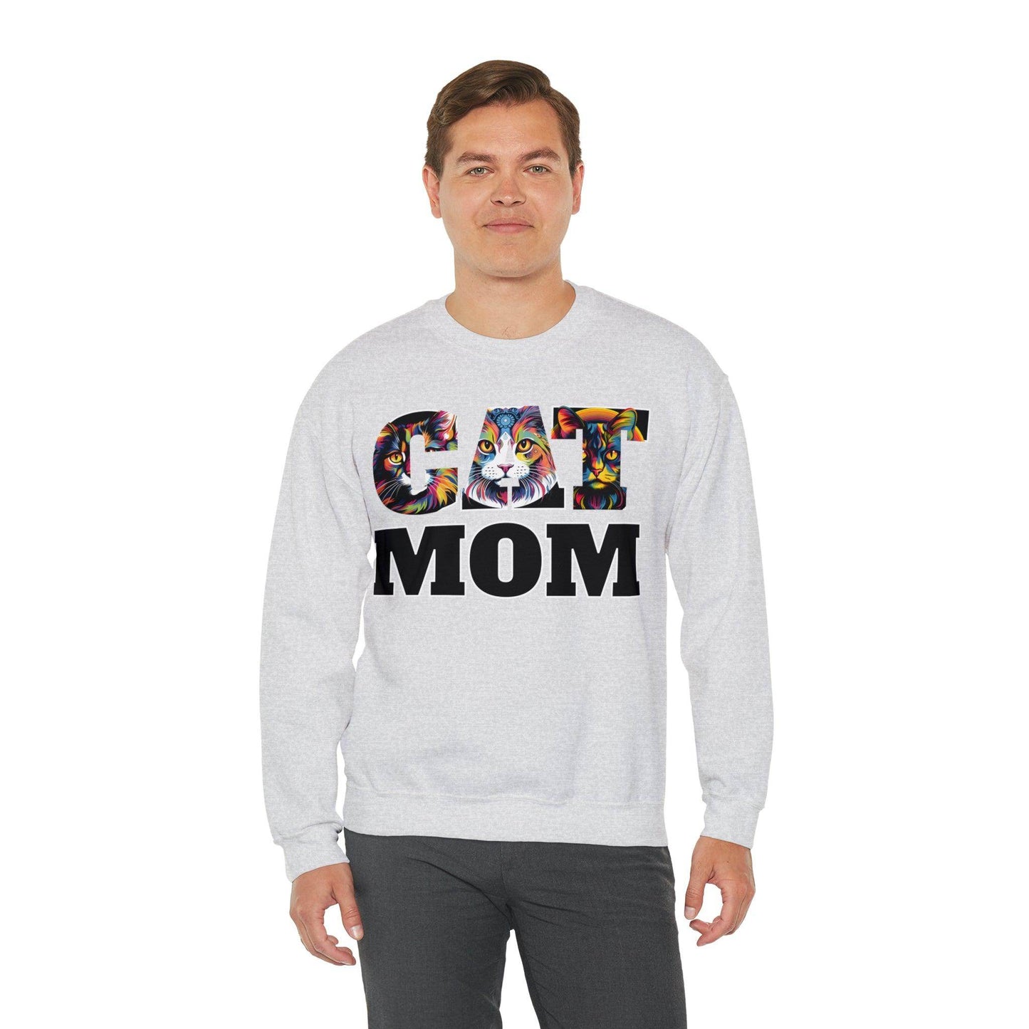 Cat Mom Sweatshirt Cat Sweatshirt Cat Crewneck Sweatshirt Cat Mom Gift Cat Lover Gift Cat Mama Shirt Cat Lover Sweater Animal Lover Gift - Giftsmojo