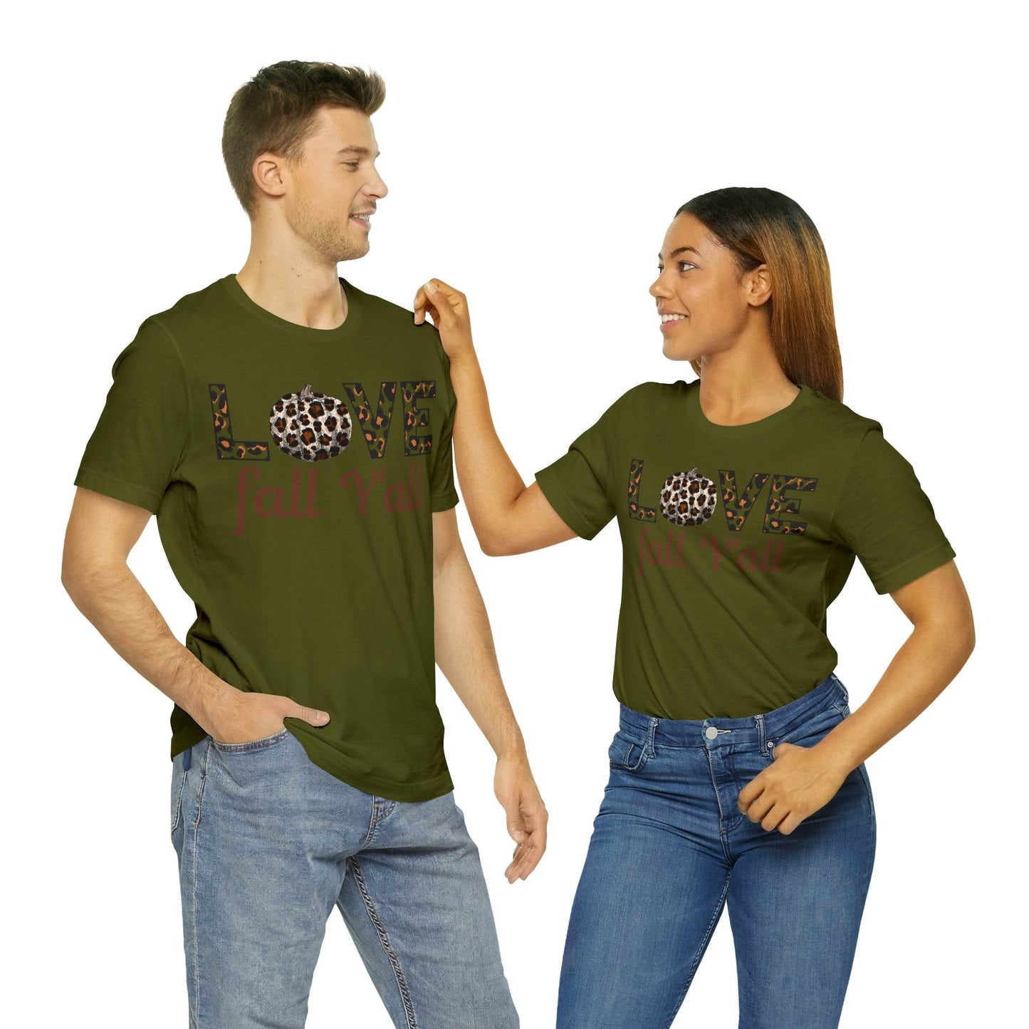 Leopard Print Love Fall Y'all Love Fall shirt Fall lover gift - Giftsmojo