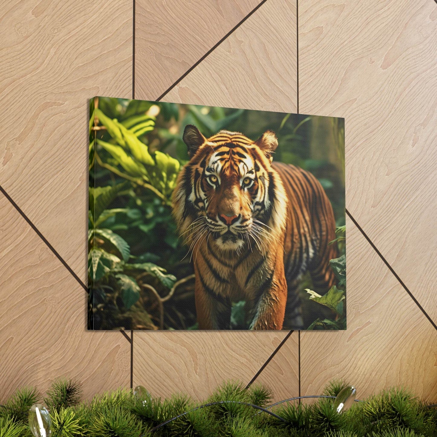 Tiger In Nature Art Canvas Gallery Wraps Tiger Print Large Canvas Art Animal Wall Art minimalist Wall Art Lover Gift - Giftsmojo