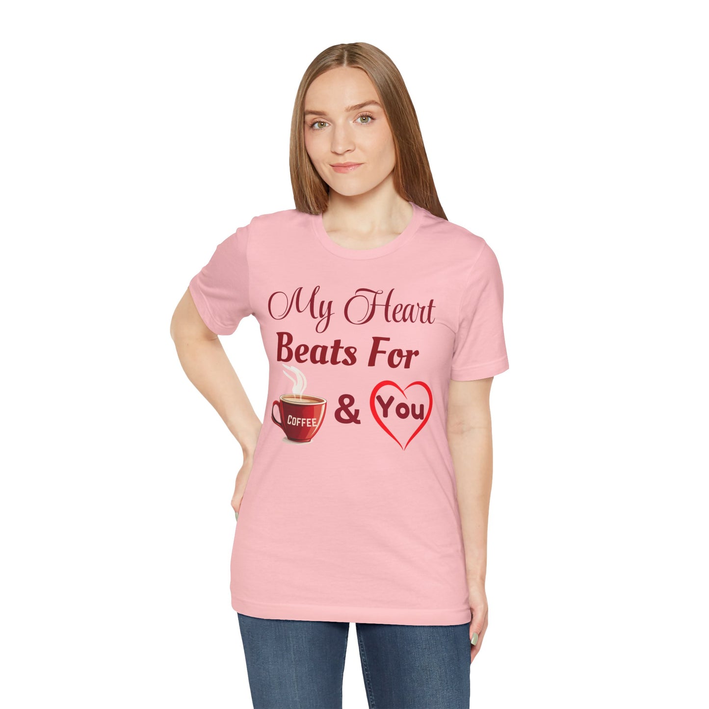 Coffee Lover Unisex Tee - My Heart Beats Design
