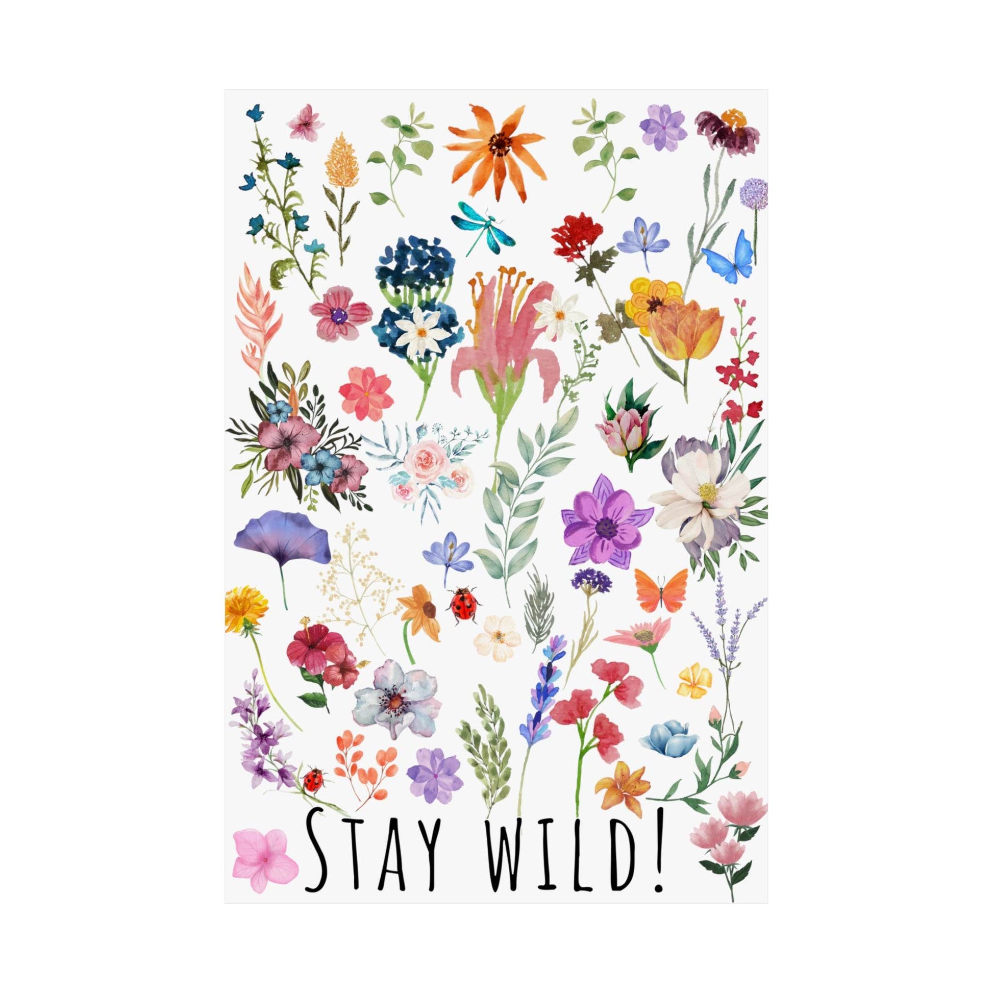 Wildflowers Watercolor Vertical Poster - Giftsmojo