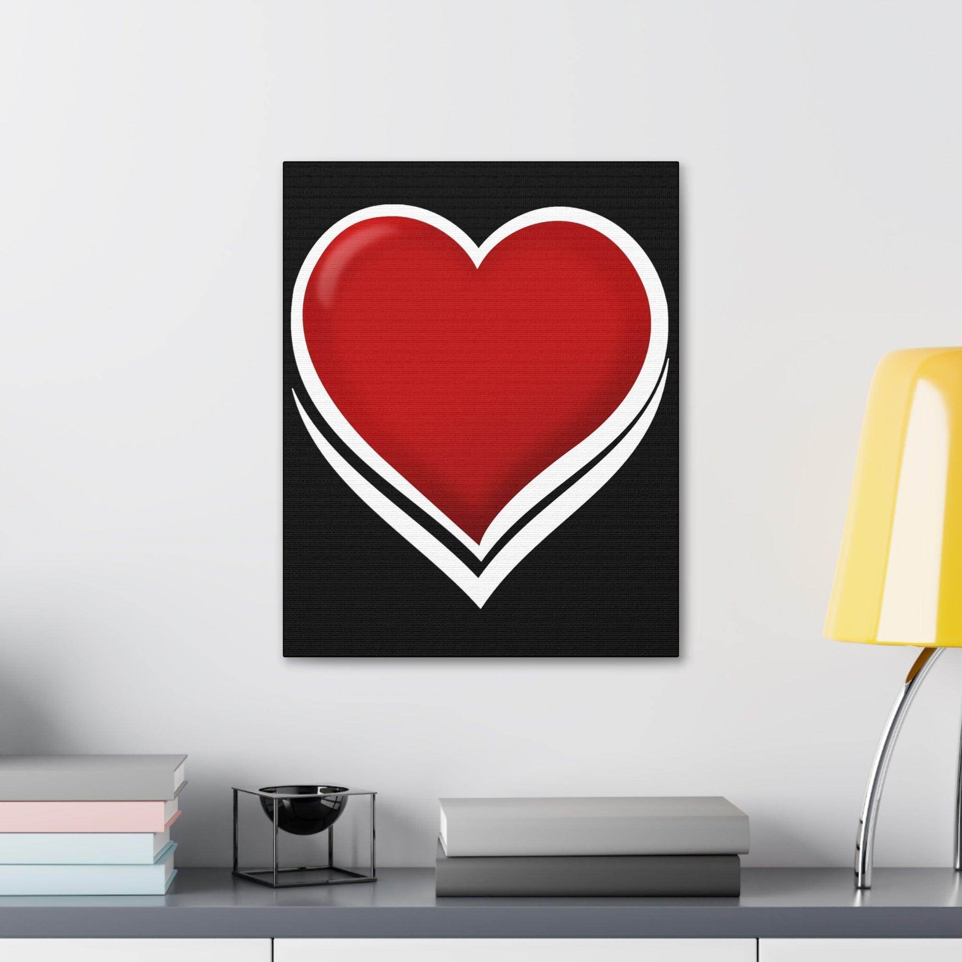 Heart Canvas, gift for mom, gift for her, gift for girlfriend, home decor gift, valentine gift, - Giftsmojo