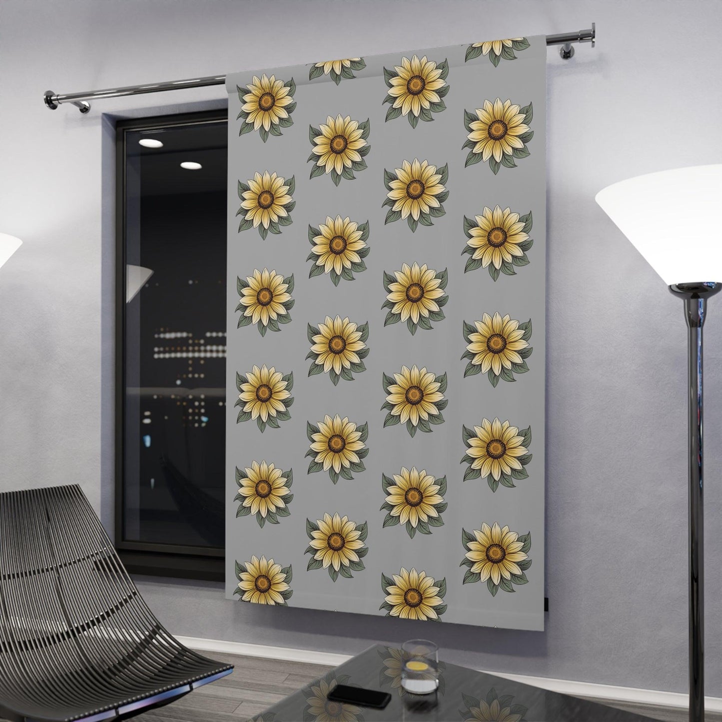 Floral Window Curtains (1 Piece) - Giftsmojo