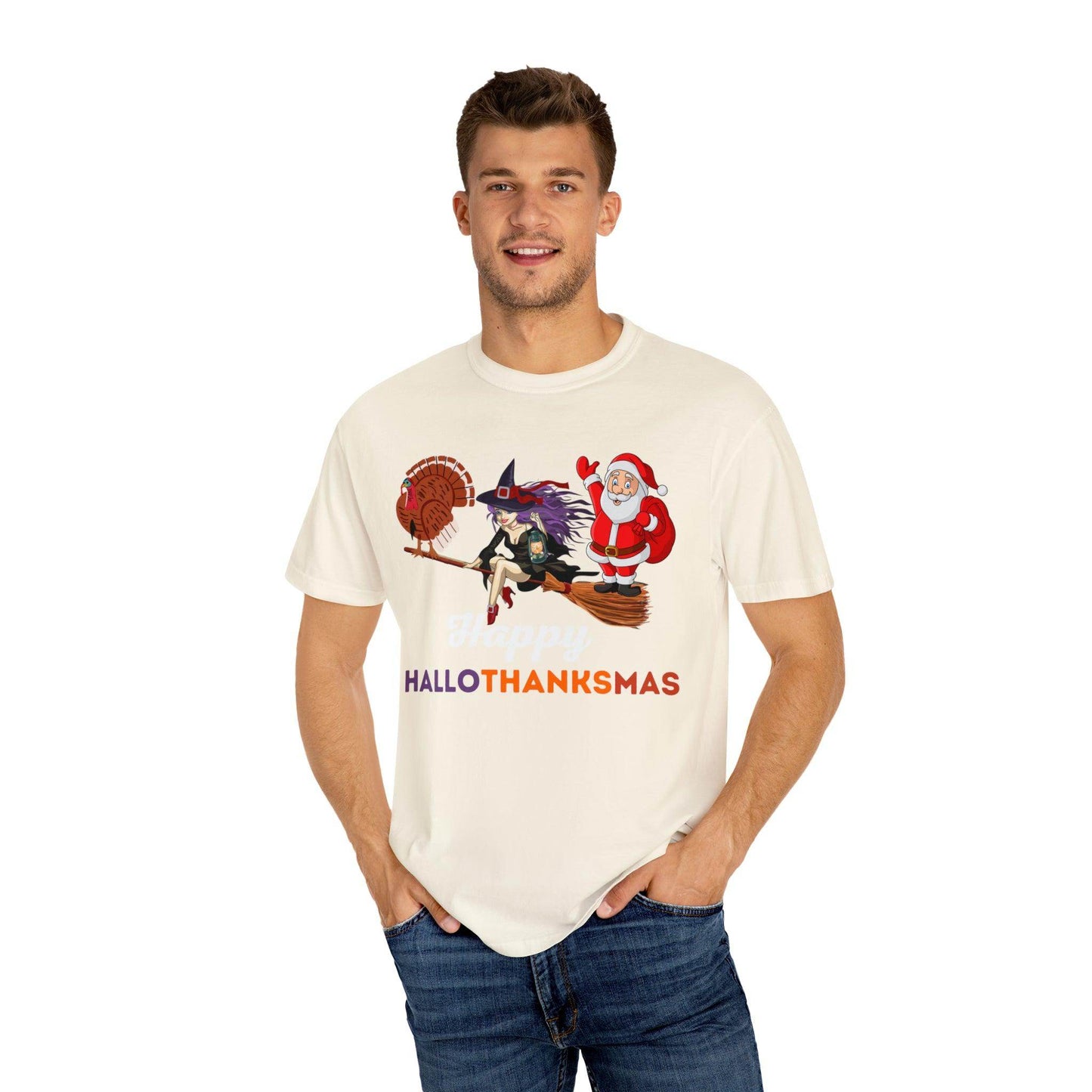 Happy HALLOTHANKSMAS Gift for Fall Halloween Thanksgiving Christmas Gift - Giftsmojo