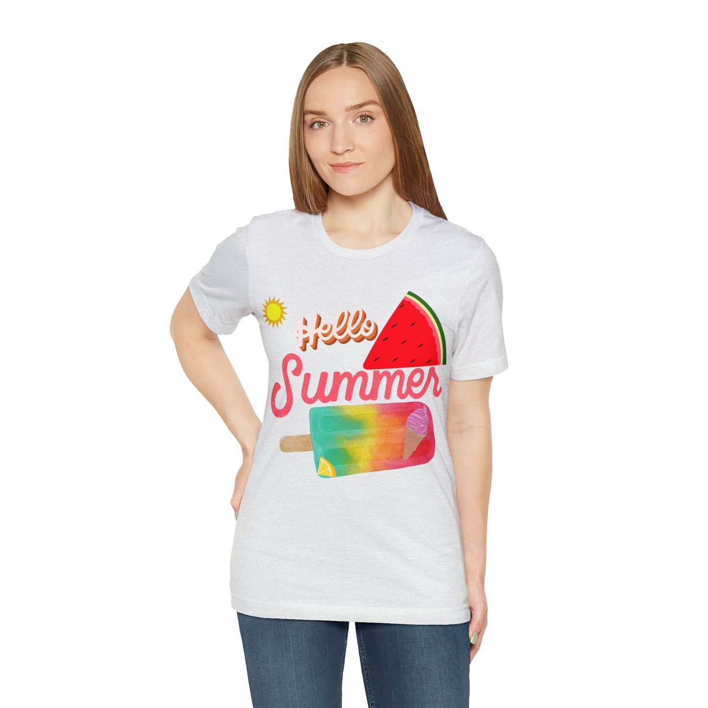 Hello Summer Shirt, Hello Summer, Summer shirts for women and men, Funny Shirt, Summer Vibes, Trendy Fashion, Summertime Fun - Giftsmojo