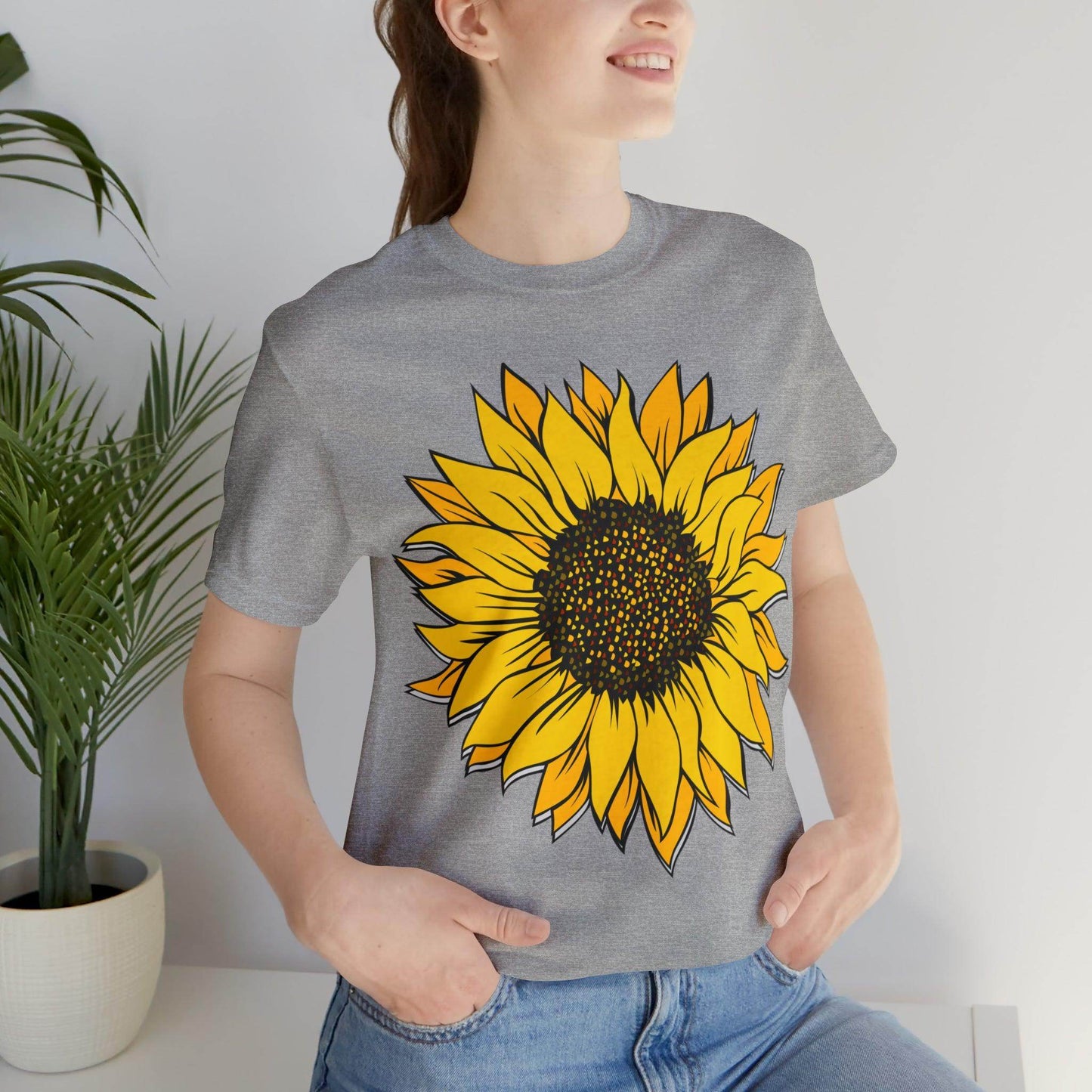 Sunflower Shirt, Floral Tee Shirt, Flower Shirt, Garden Shirt, Womens Fall Summer Shirt Sunshine Tee, Gift for Gardener, Nature lover shirt - Giftsmojo