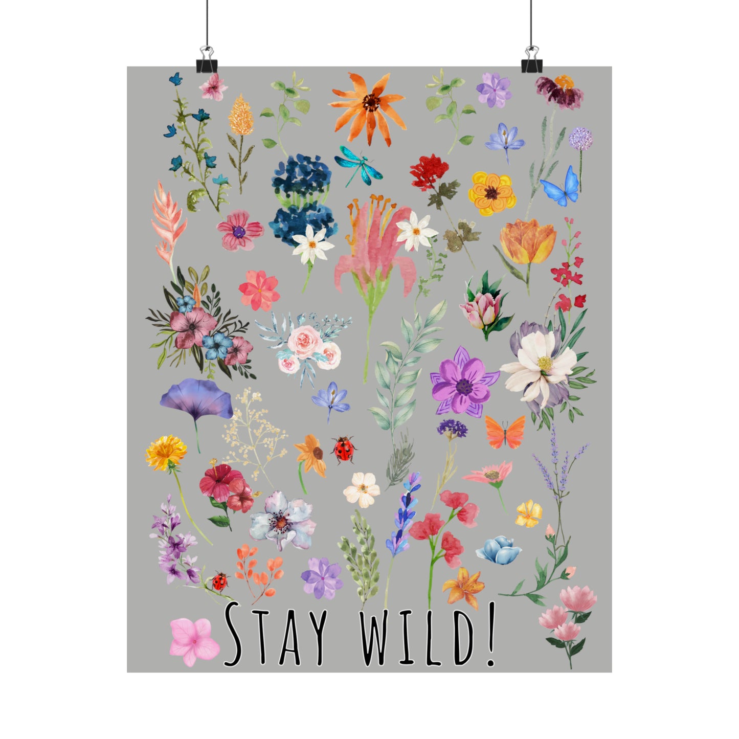 Watercolor Wildflowers Wall Art