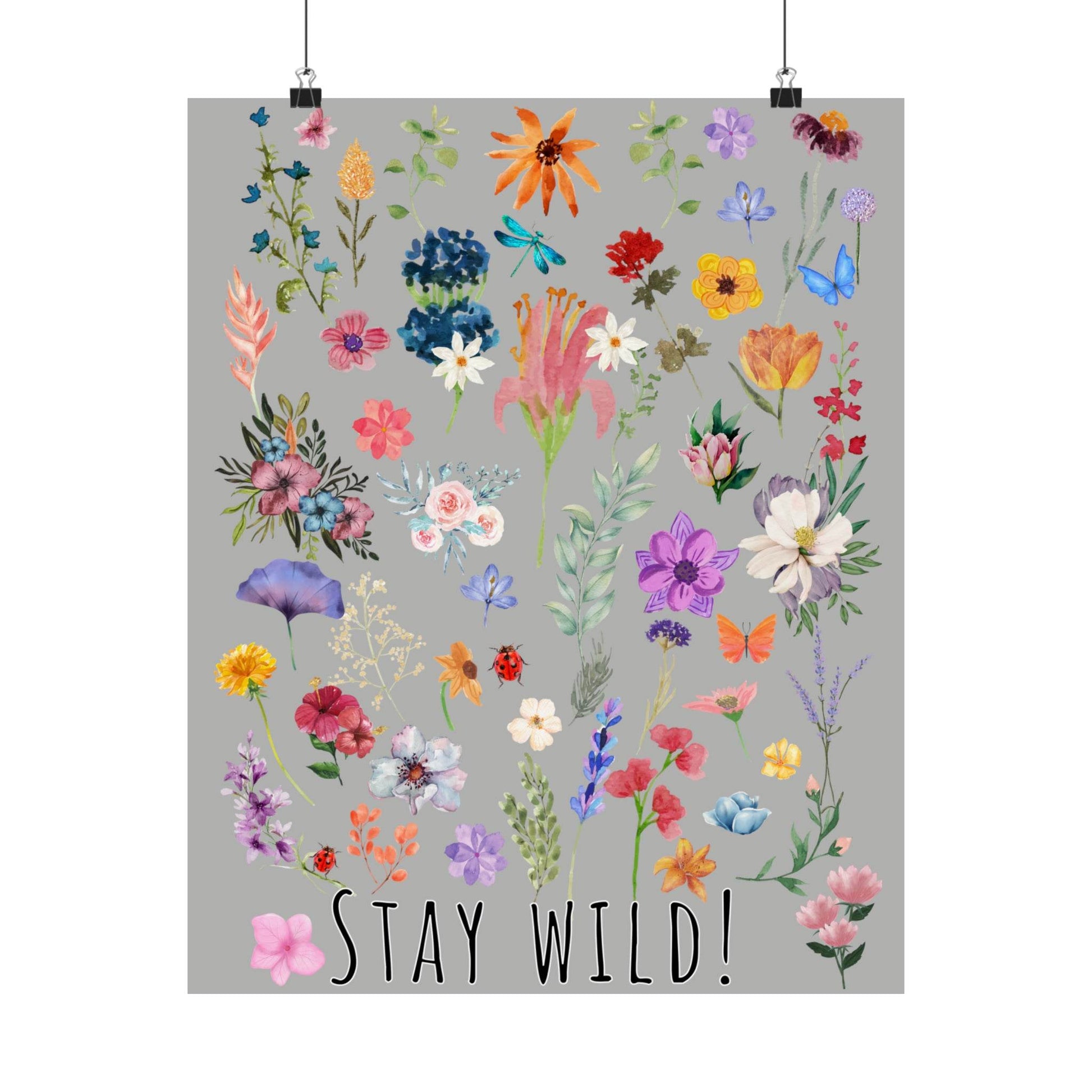 Watercolor Wildflowers Wall Art - Giftsmojo