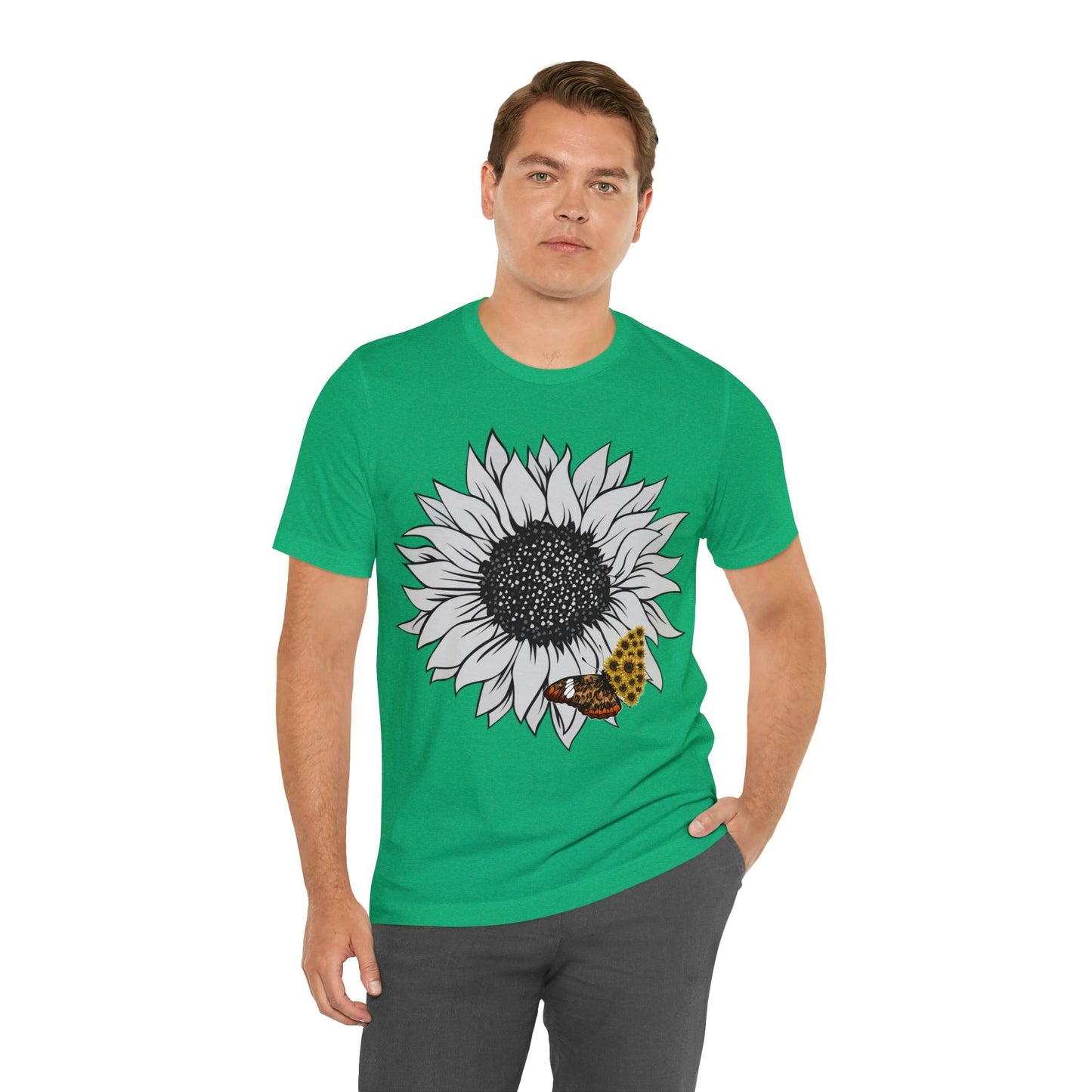 Flower Shirt, Sunflower Shirt, Floral Tee Shirt, Garden Shirt, Womens Fall Summer Shirt Sunshine Tee, Gift for Gardener, Nature love shirt