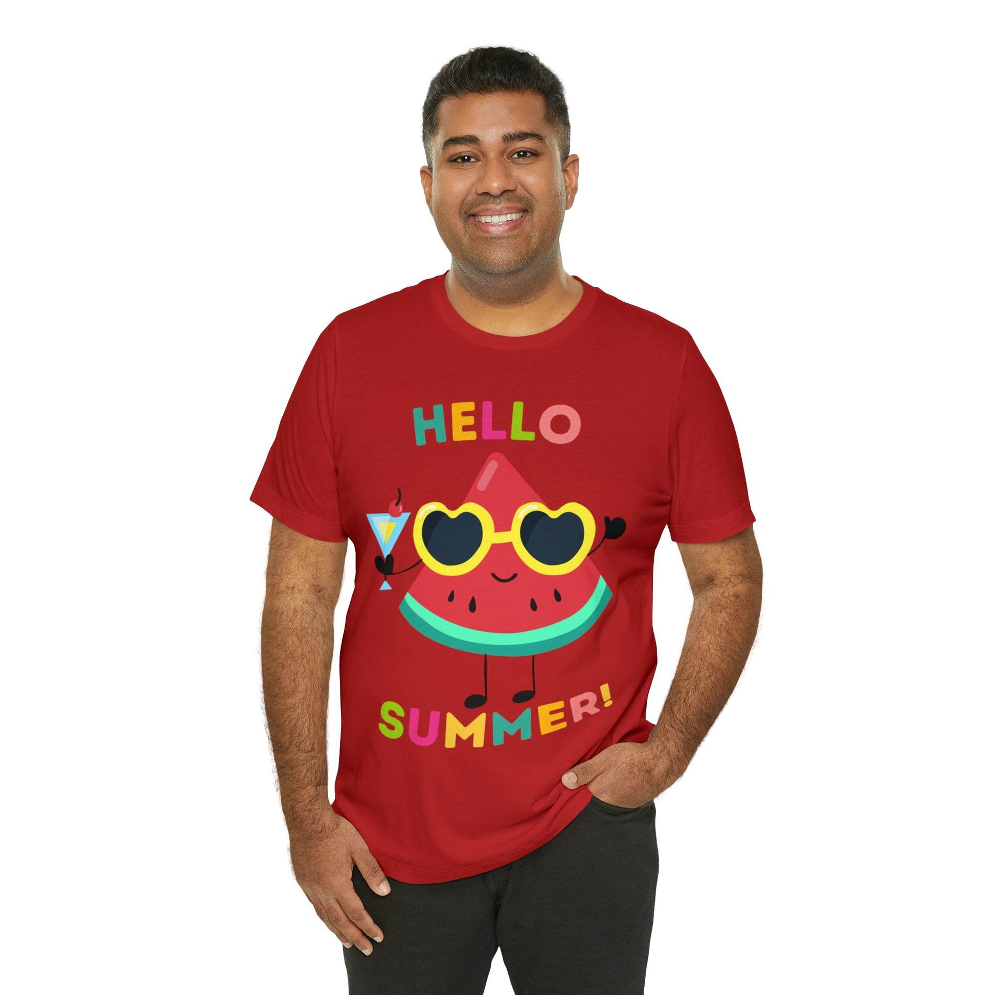 Hello Summer Shirt, Funny Summer Casual Top Tee,Unisex Summer Tshirt Ladies - Giftsmojo