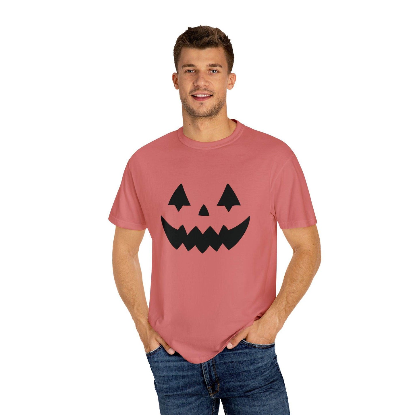 Cute Pumpkin Face Shirt Retro Halloween Tshirt, Vintage Shirt Halloween Shirt Pumpkin Face Halloween Costume Comfort Colors - Giftsmojo